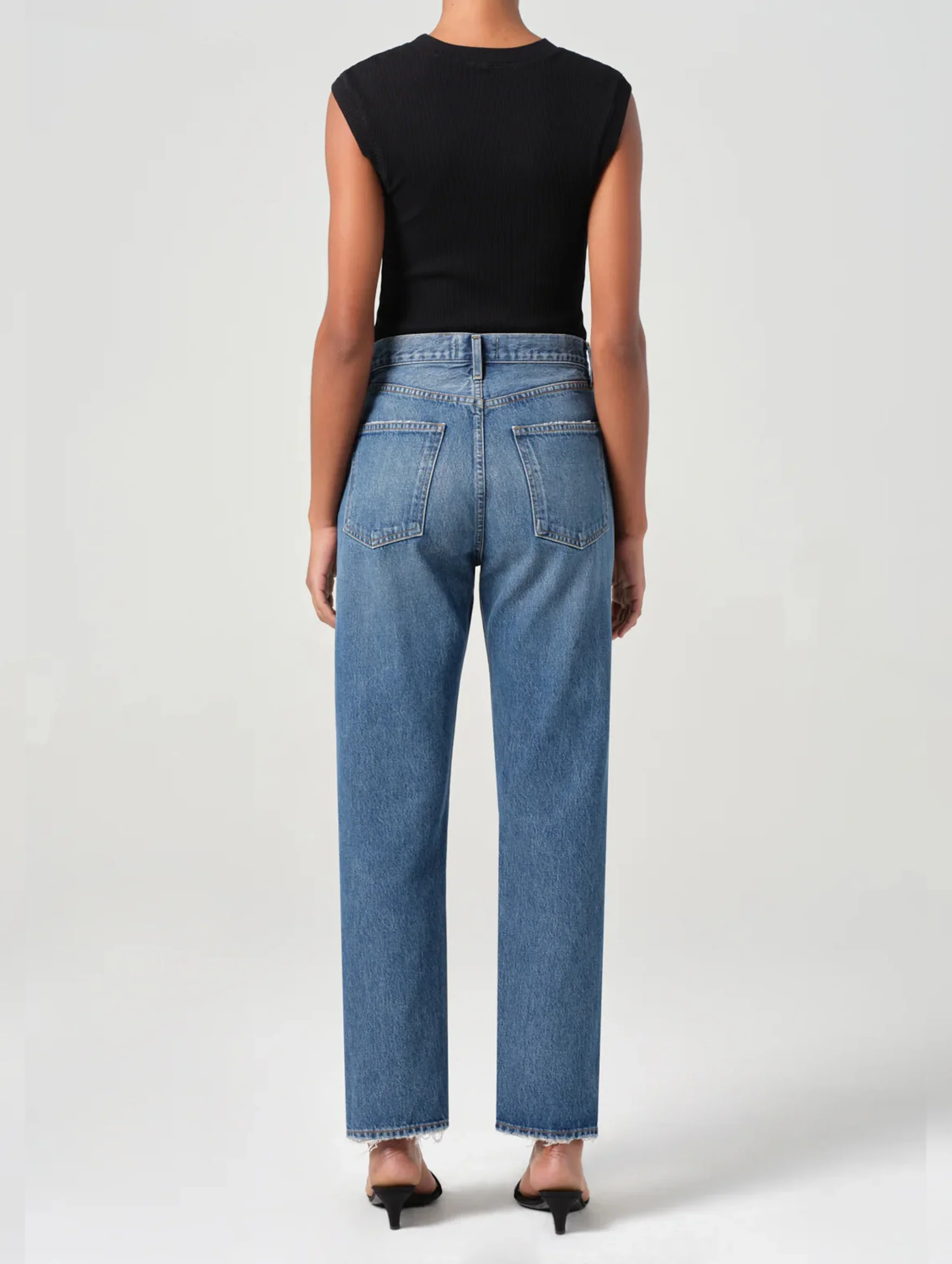 90's Pinch Waist High Rise Straight Jean in Essence - Image 3