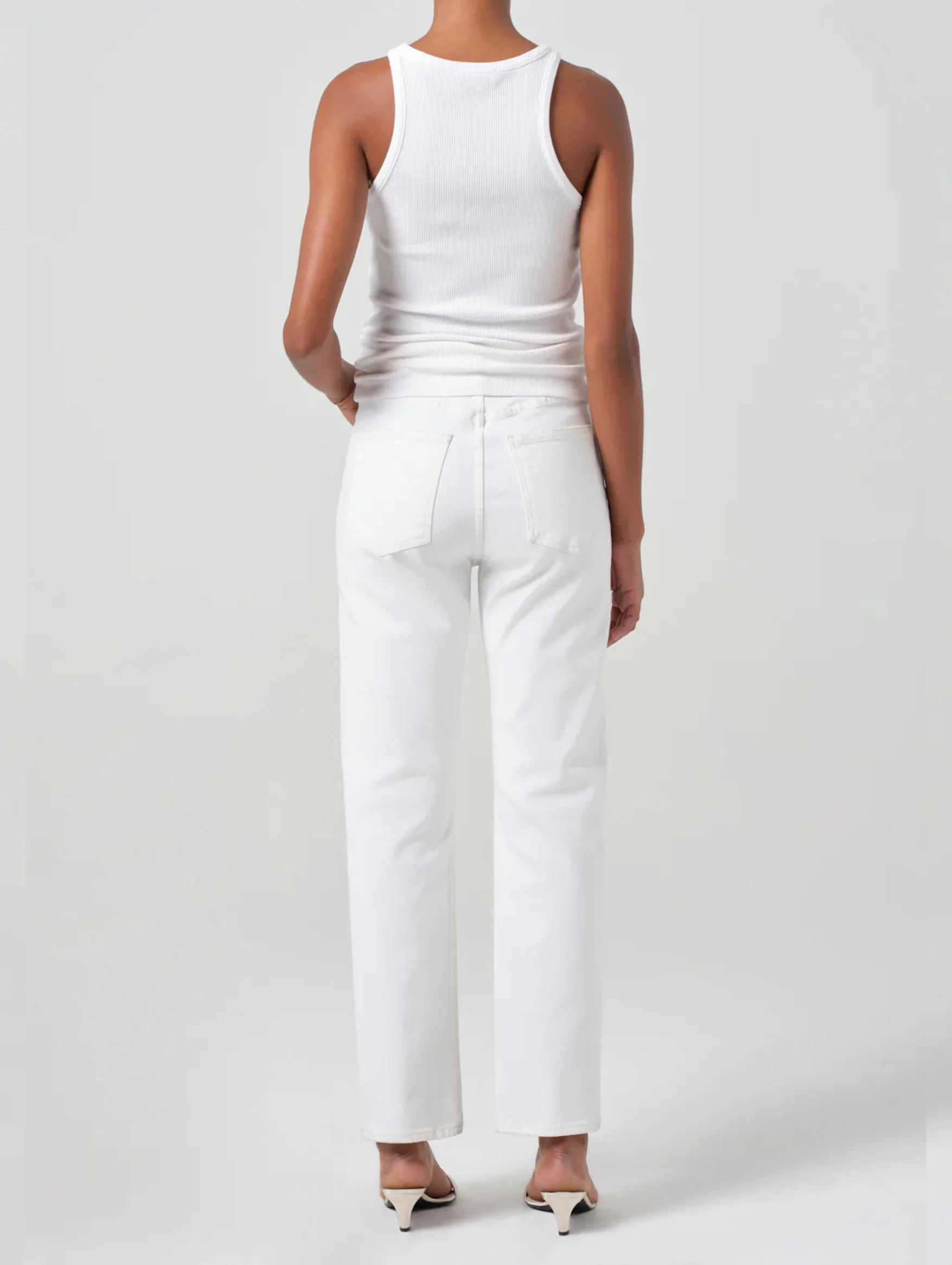 90's Pinch Waist Jean in Marshmallow - Image 3