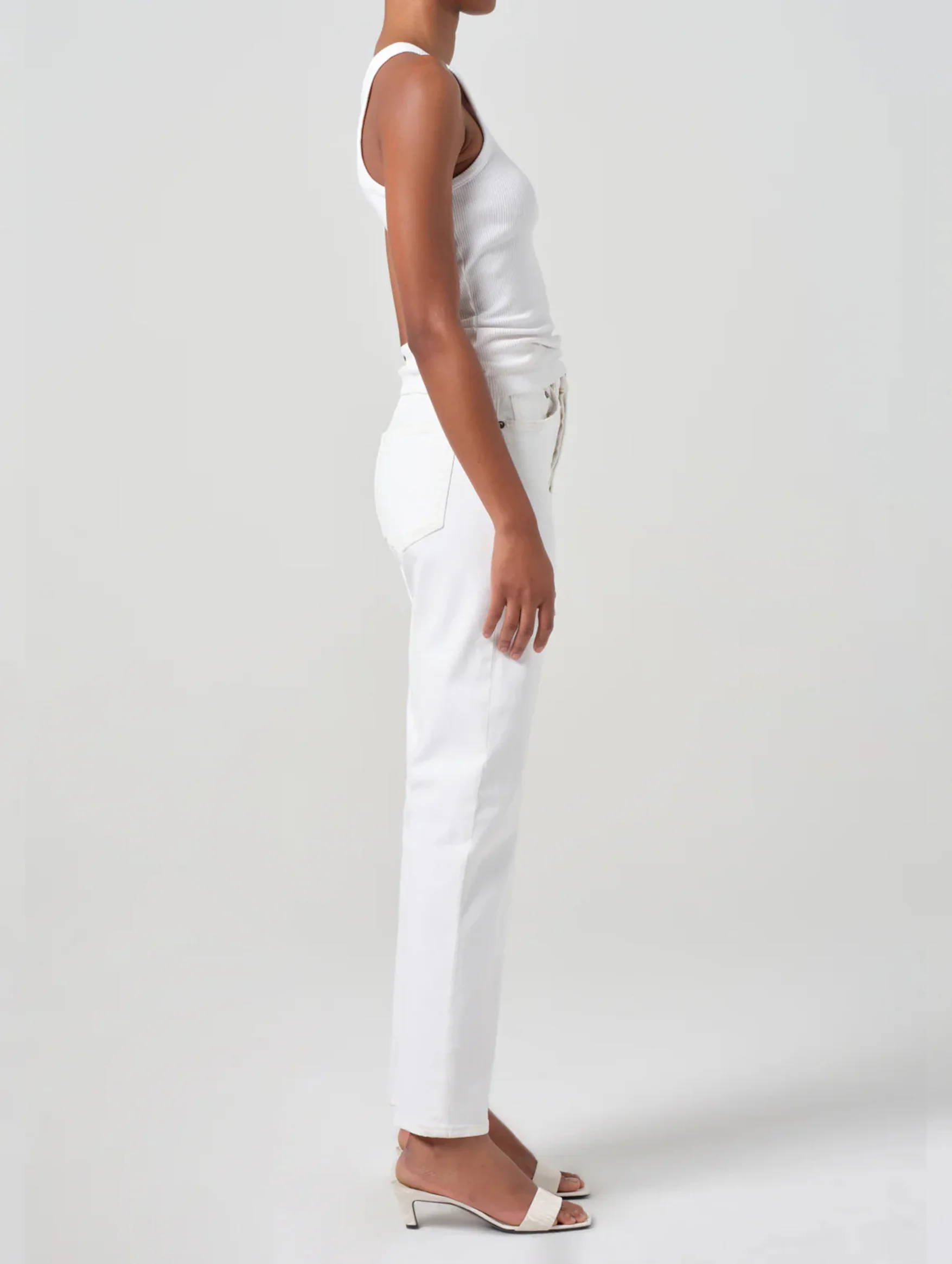 90's Pinch Waist Jean in Marshmallow - Image 4