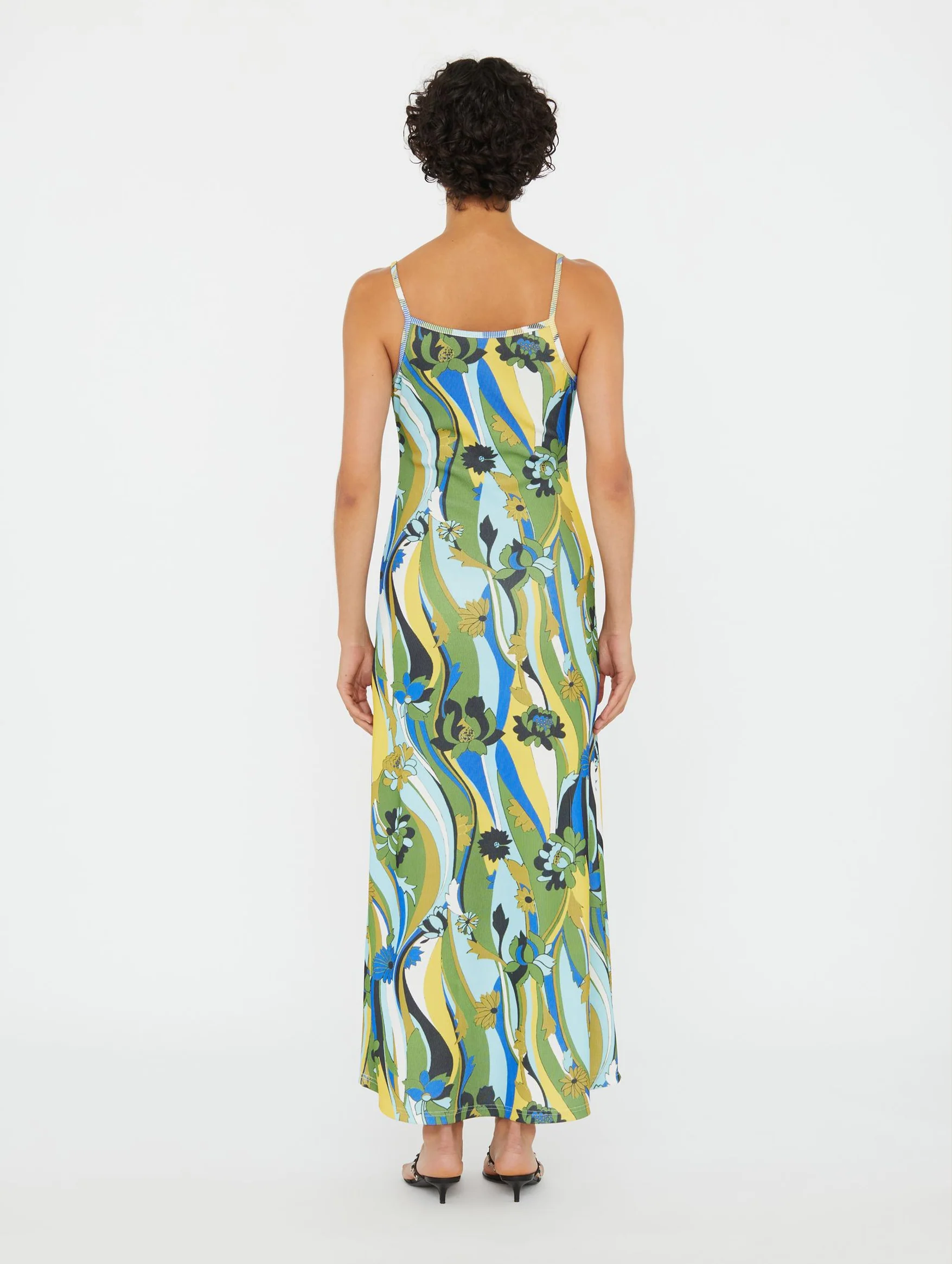 Acidic Floral Linked Chain Rib Dress in Acidic Floral - Image 5