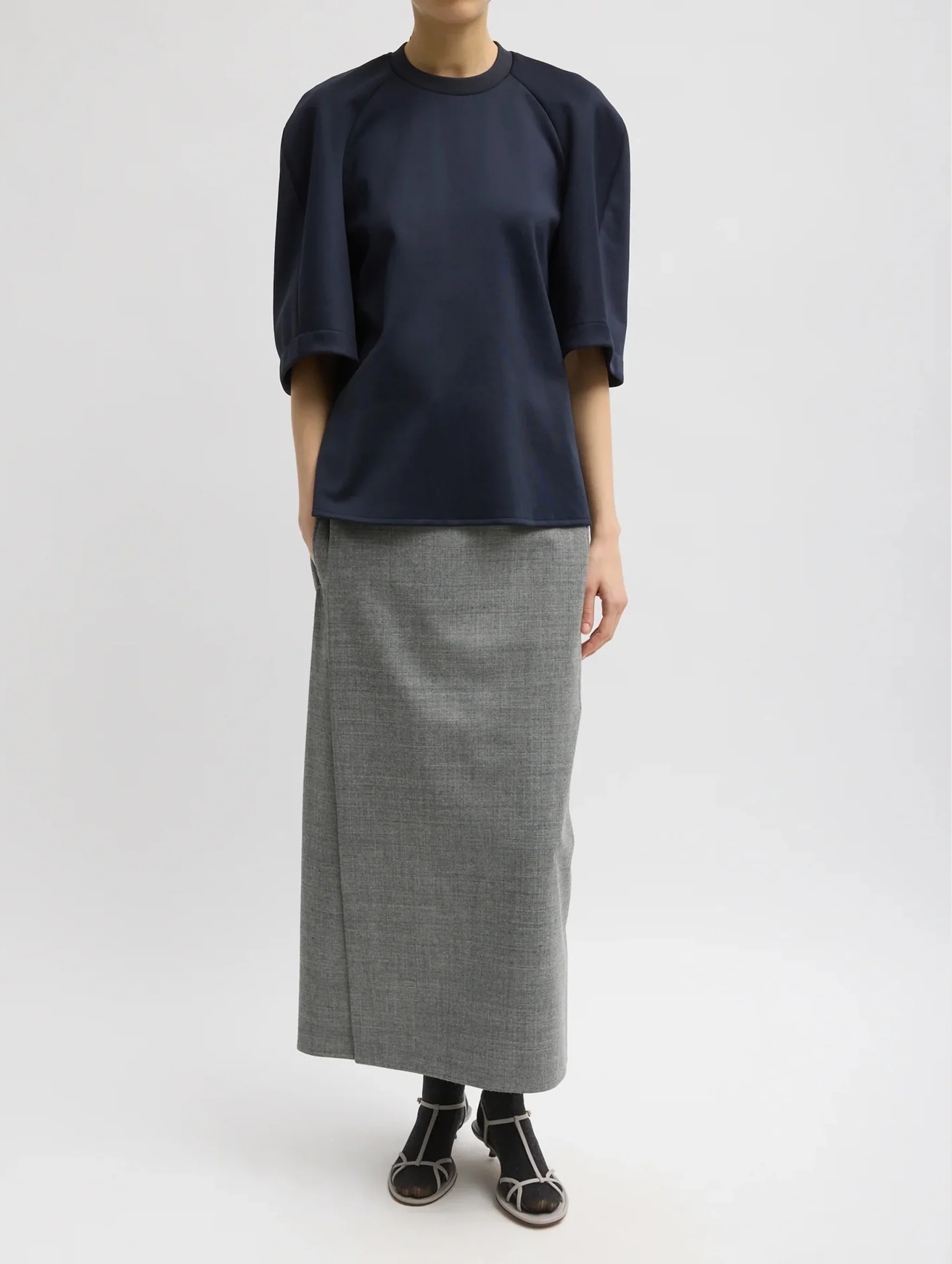 Active Knit Raglan Top in Navy - Image 5