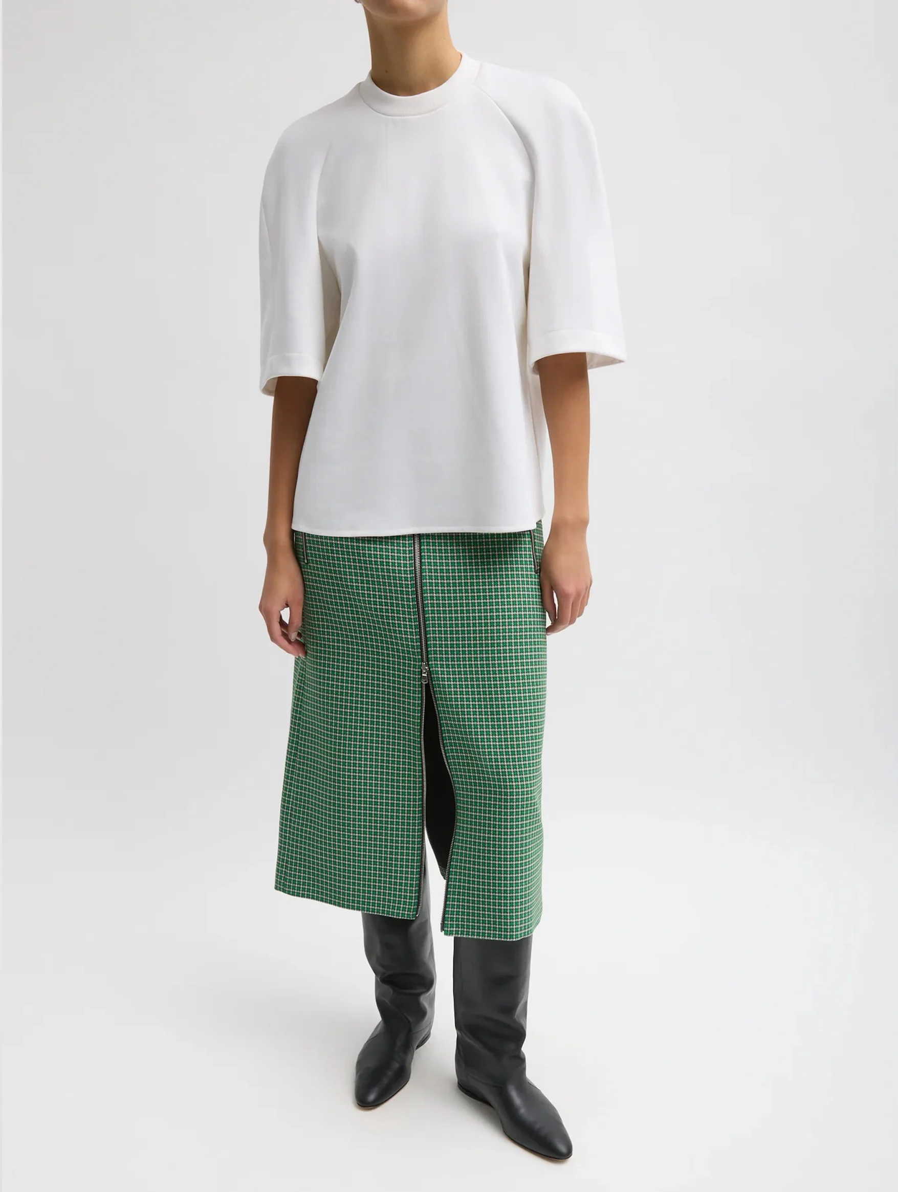Active Knit Raglan Top in White - Image 5