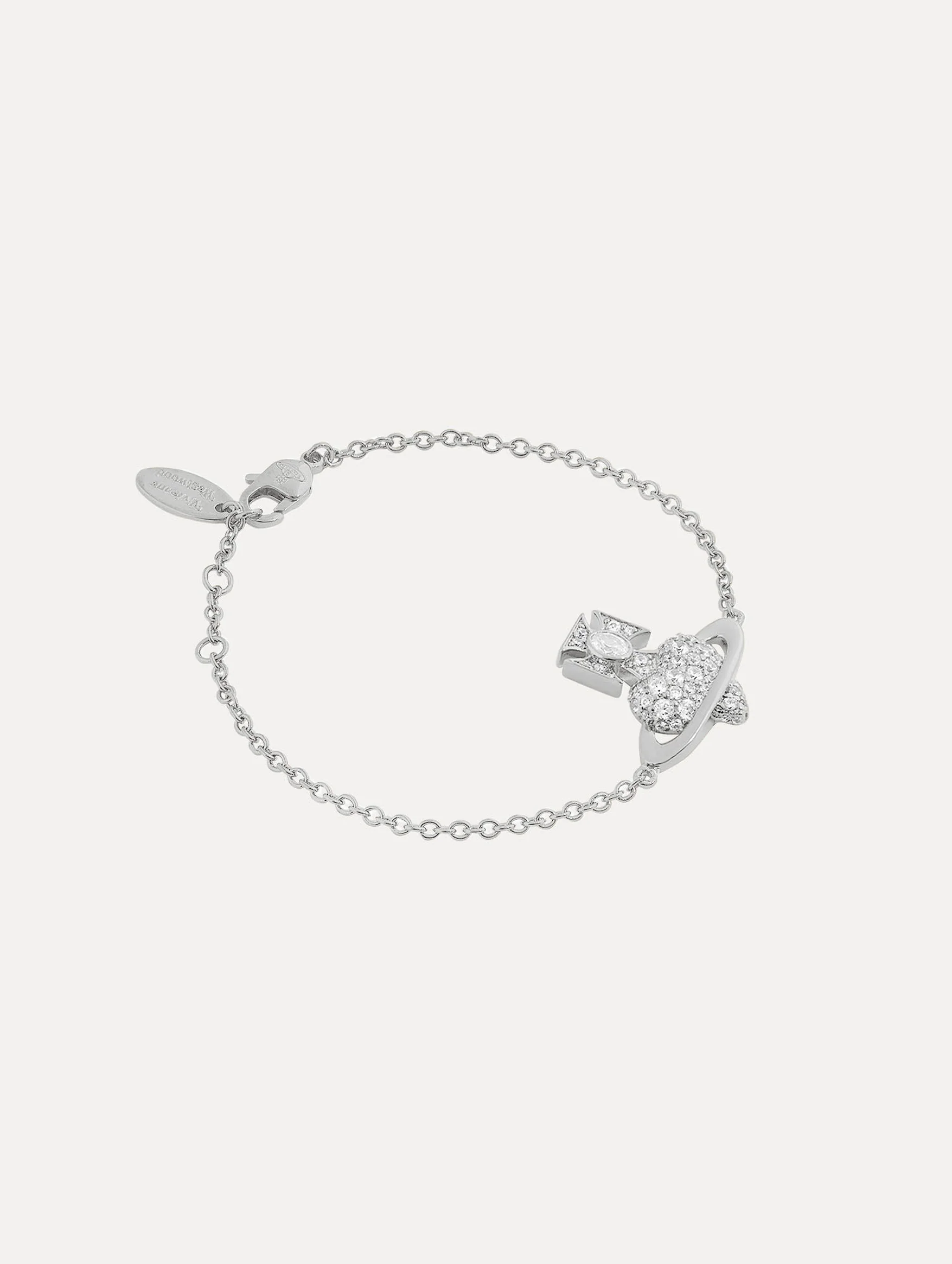 Agnatha Bracelet in Platinum & White Cz - Image 2
