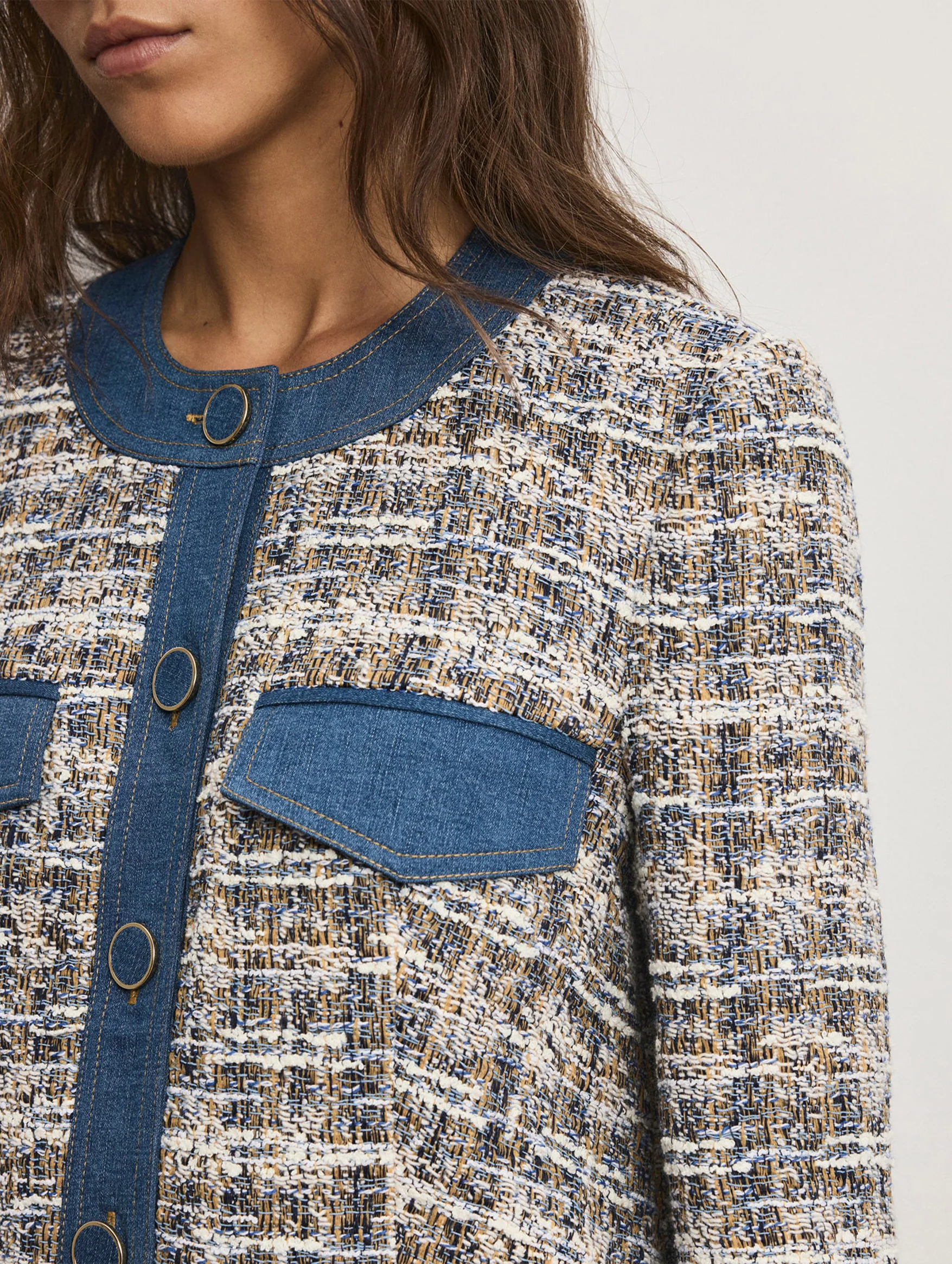 Ainslie Jacket in Navy Multi - Image 4
