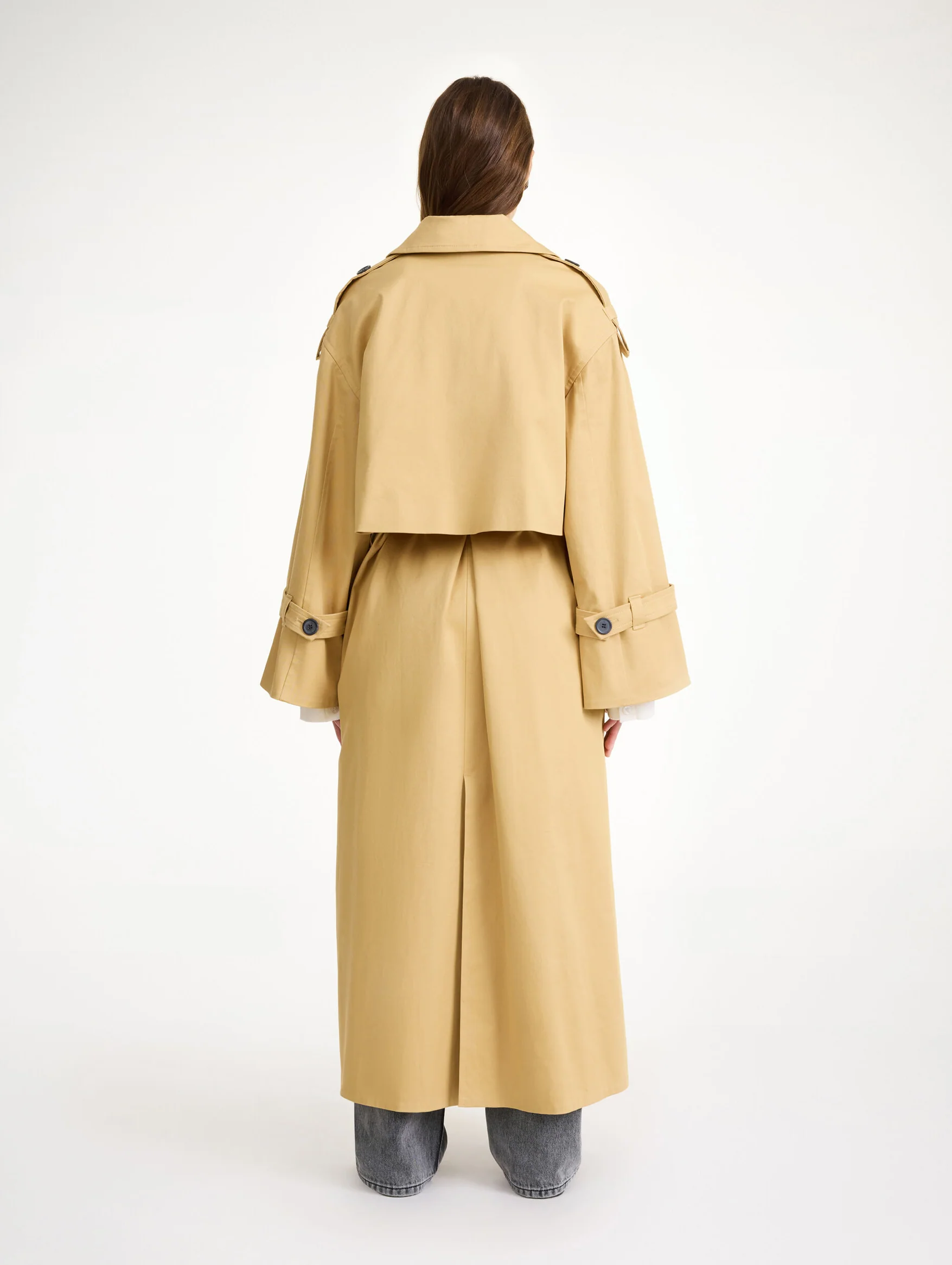 Alanis Trench Coat in Sand Beige - Image 3