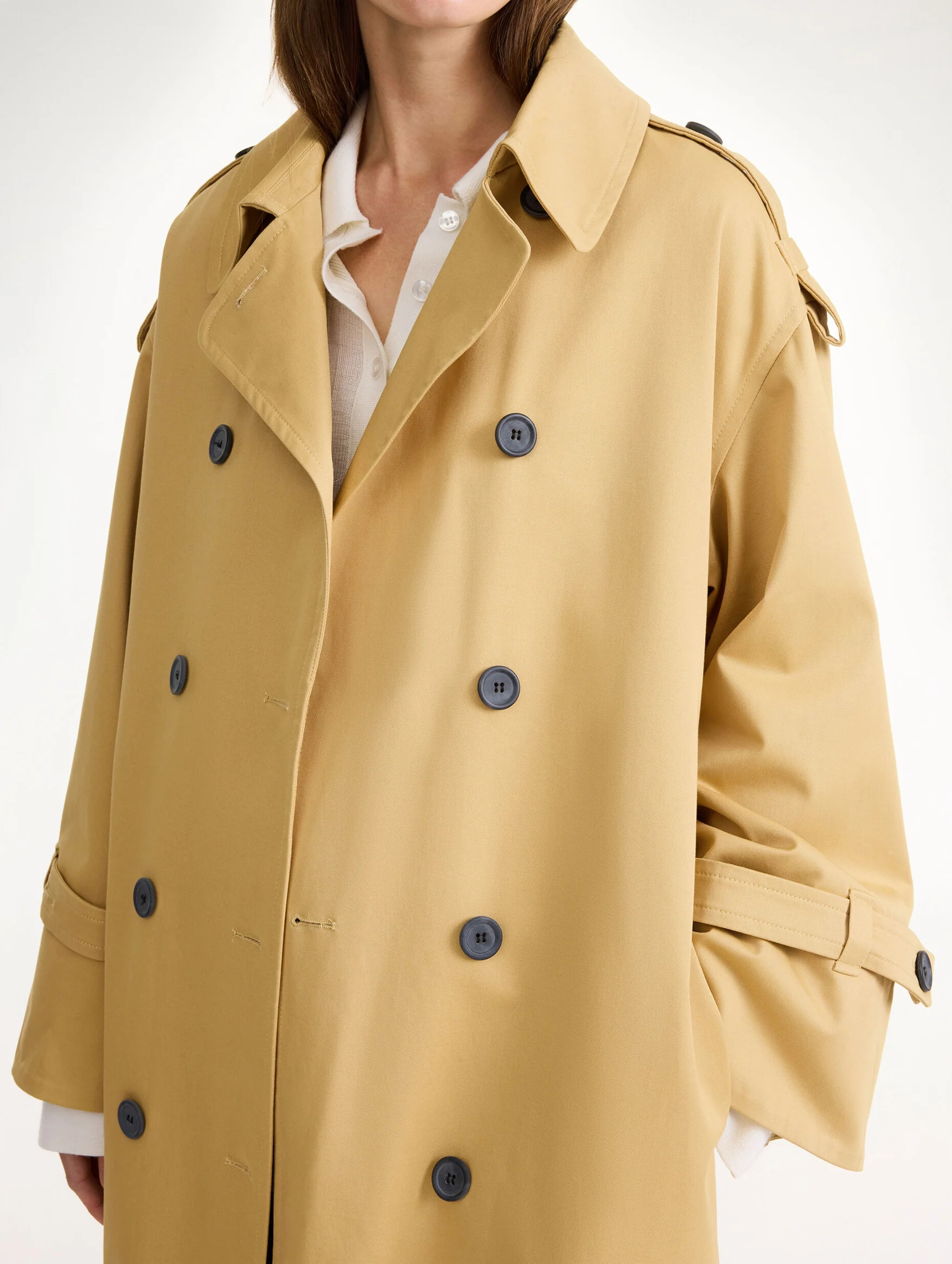 Alanis Trench Coat in Sand Beige - Image 4