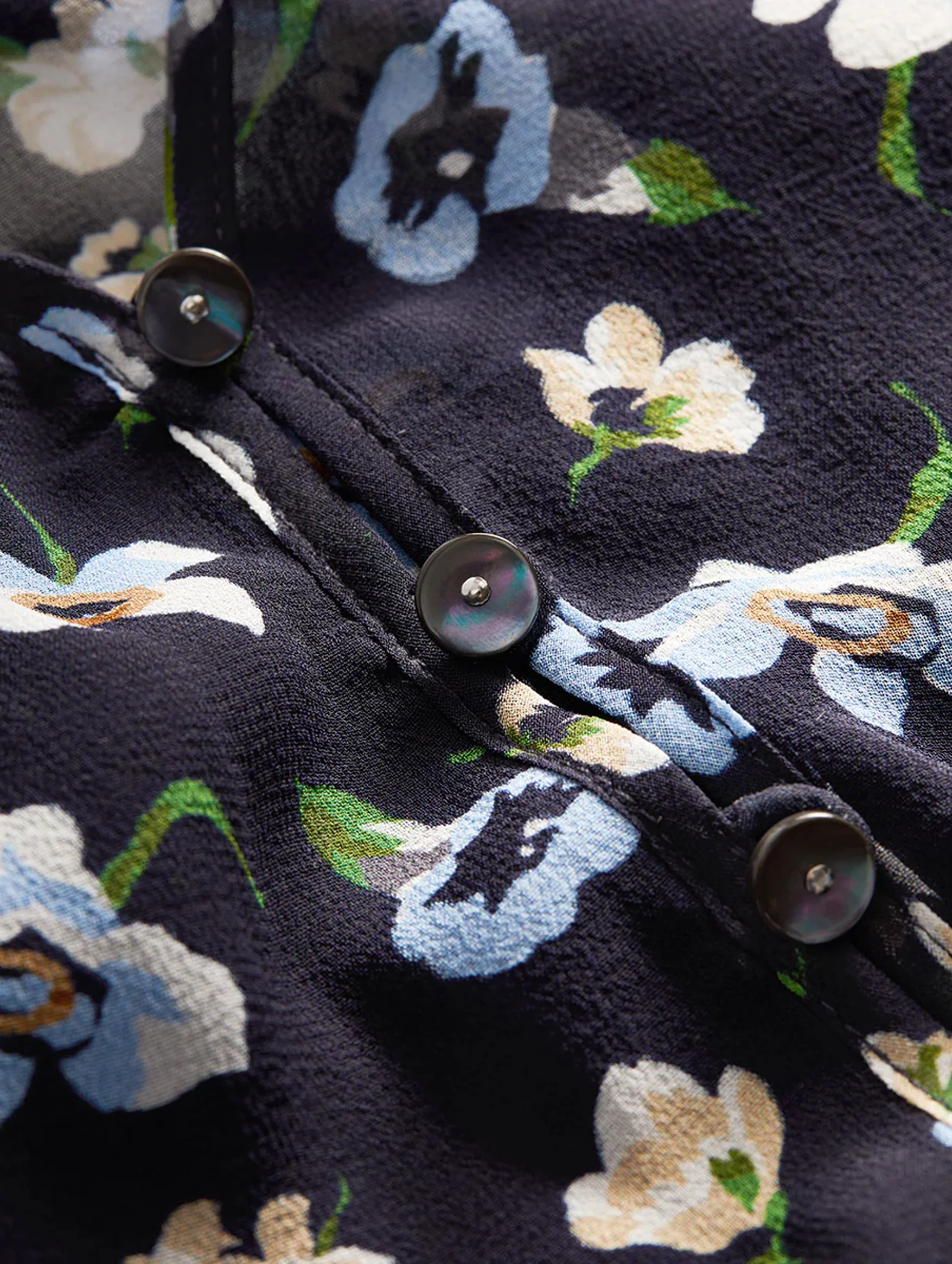 Alec Floral Blouse in Navy - Image 5