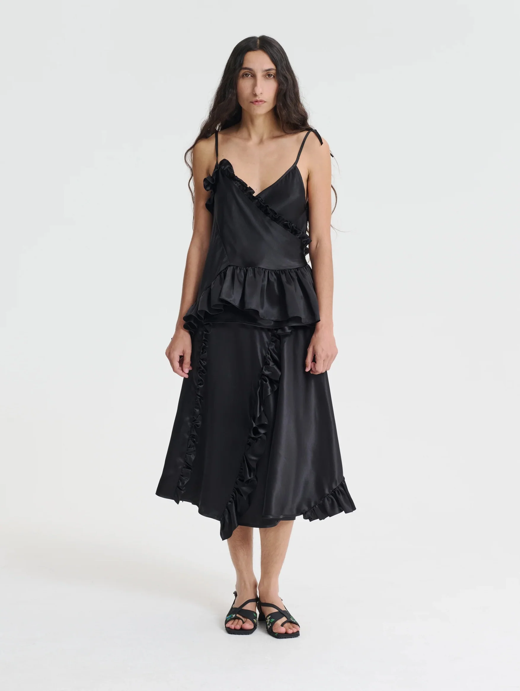 Alessandra Silk Top in Black - Image 2