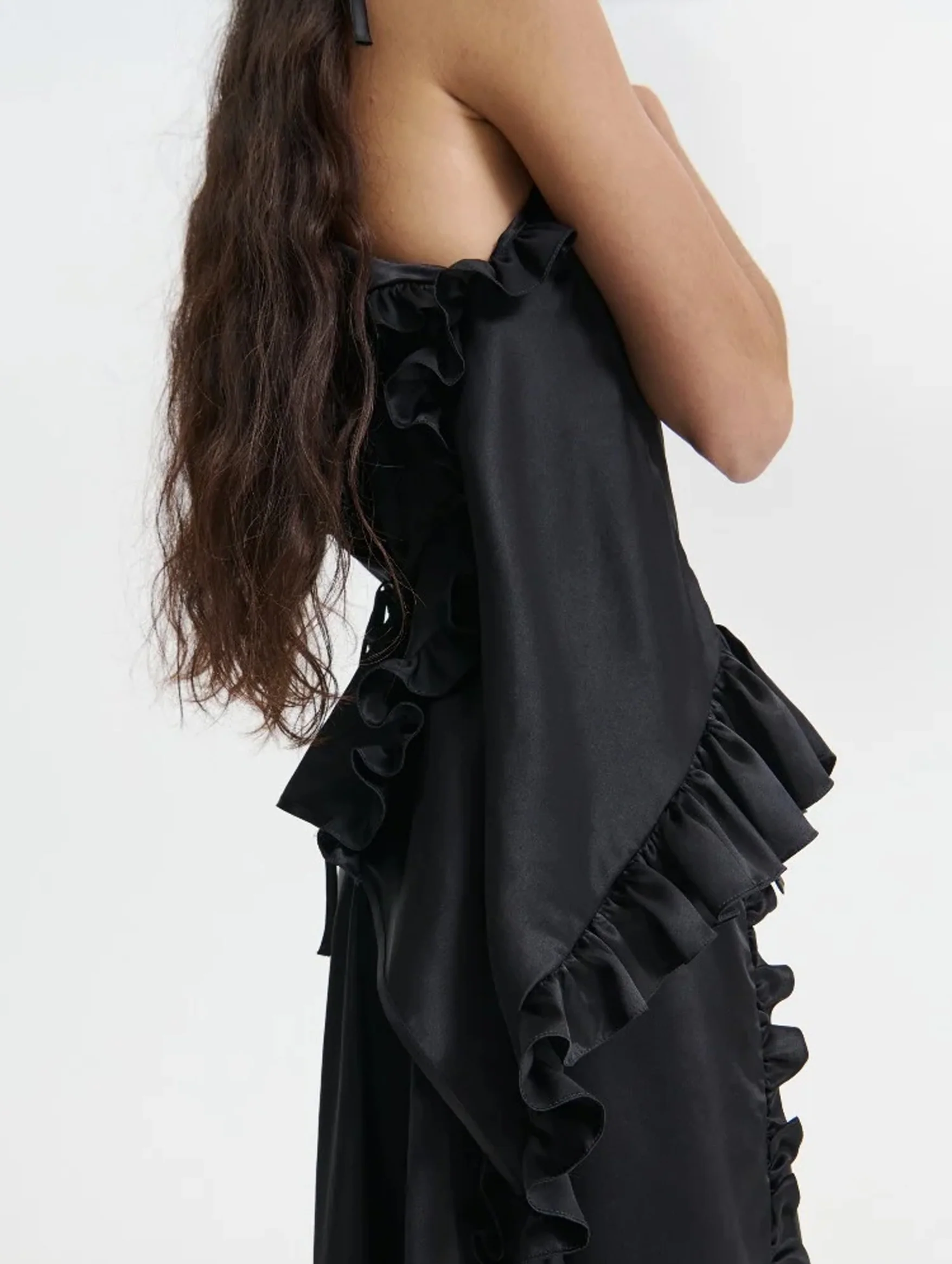 Alessandra Silk Top in Black - Image 4