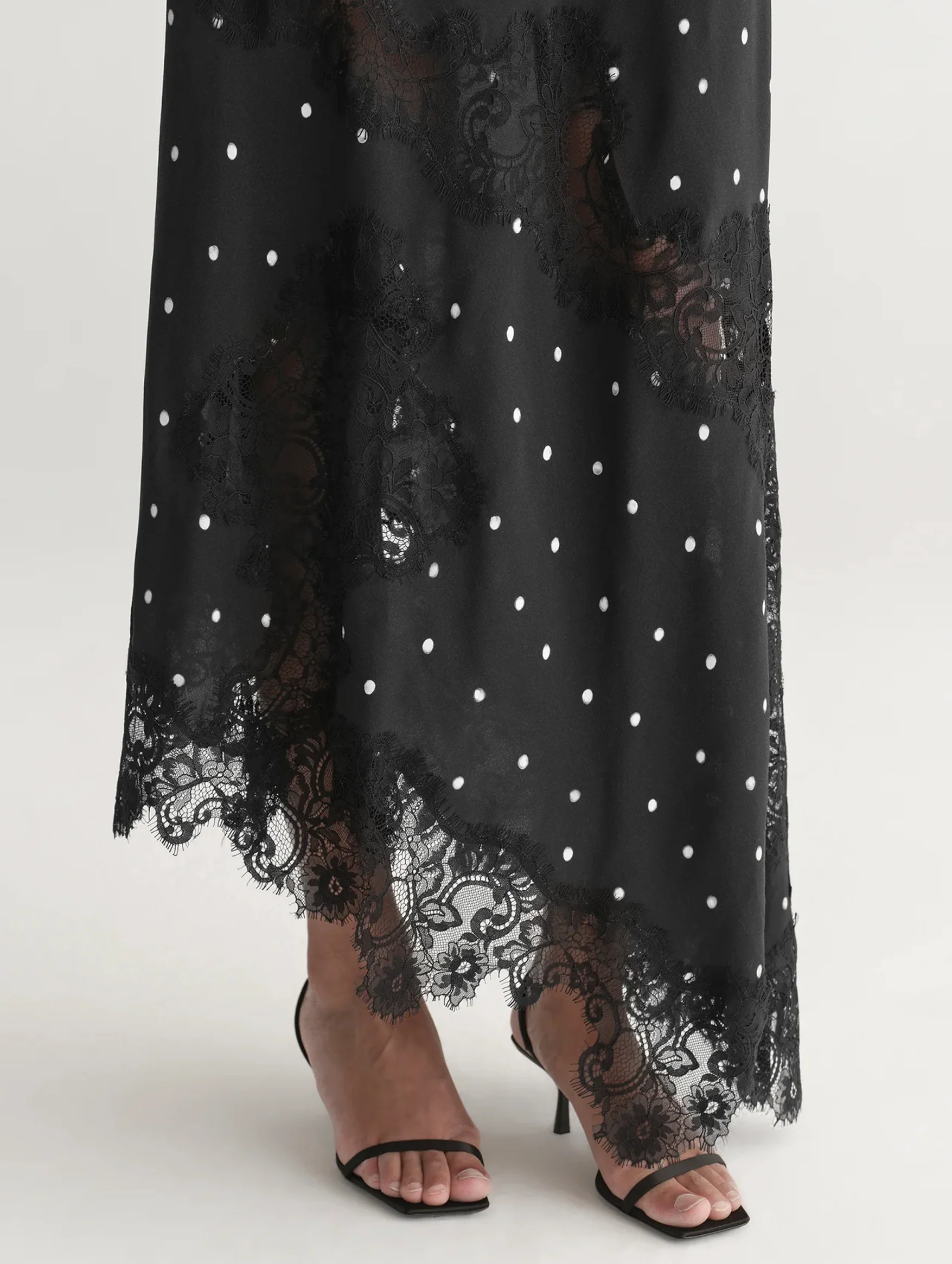 Alessia Dress in Black and Cream - Image 3