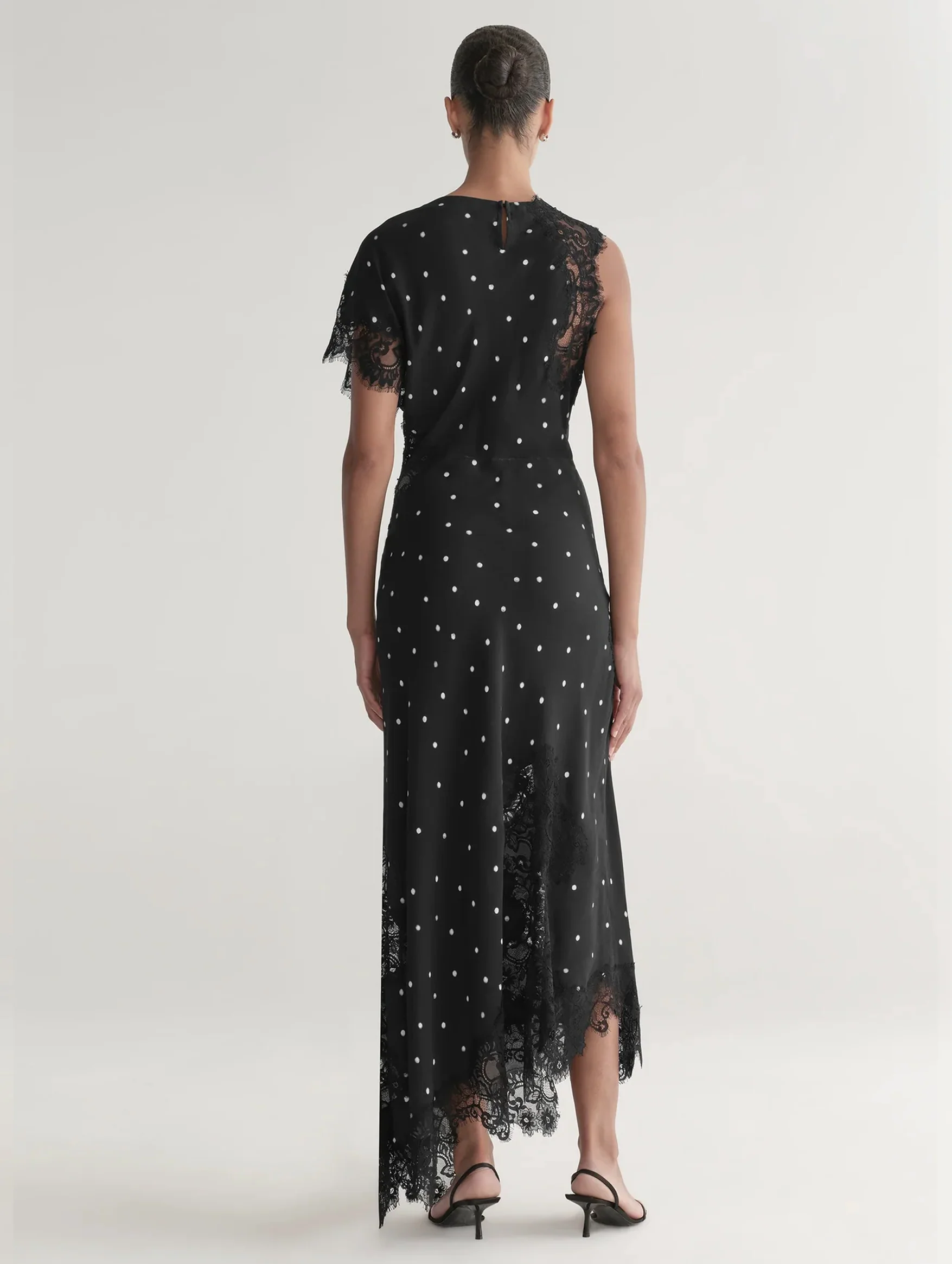 Alessia Dress in Black and Cream - Image 5