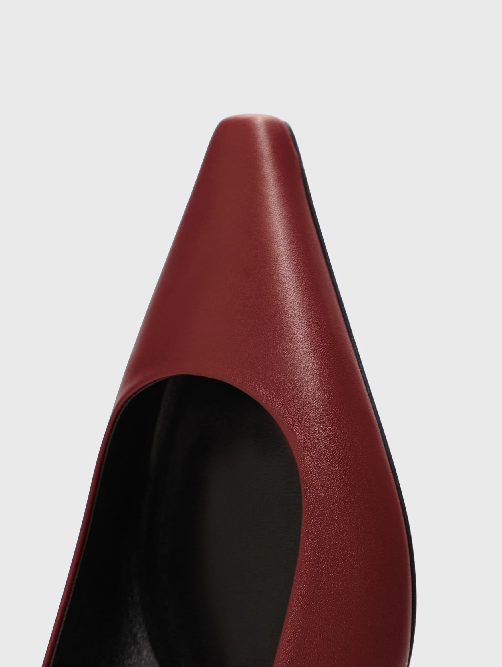 Alice Leather Ballerinas in Burgundy - Image 4