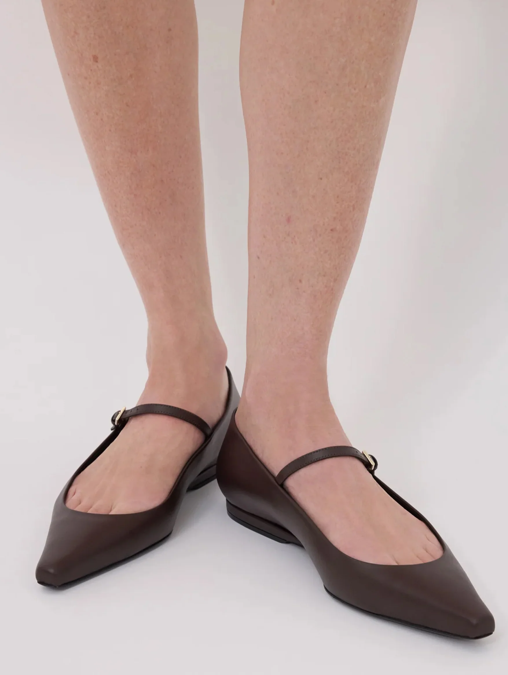 Alice Leather Ballerinas in Burgundy - Image 5