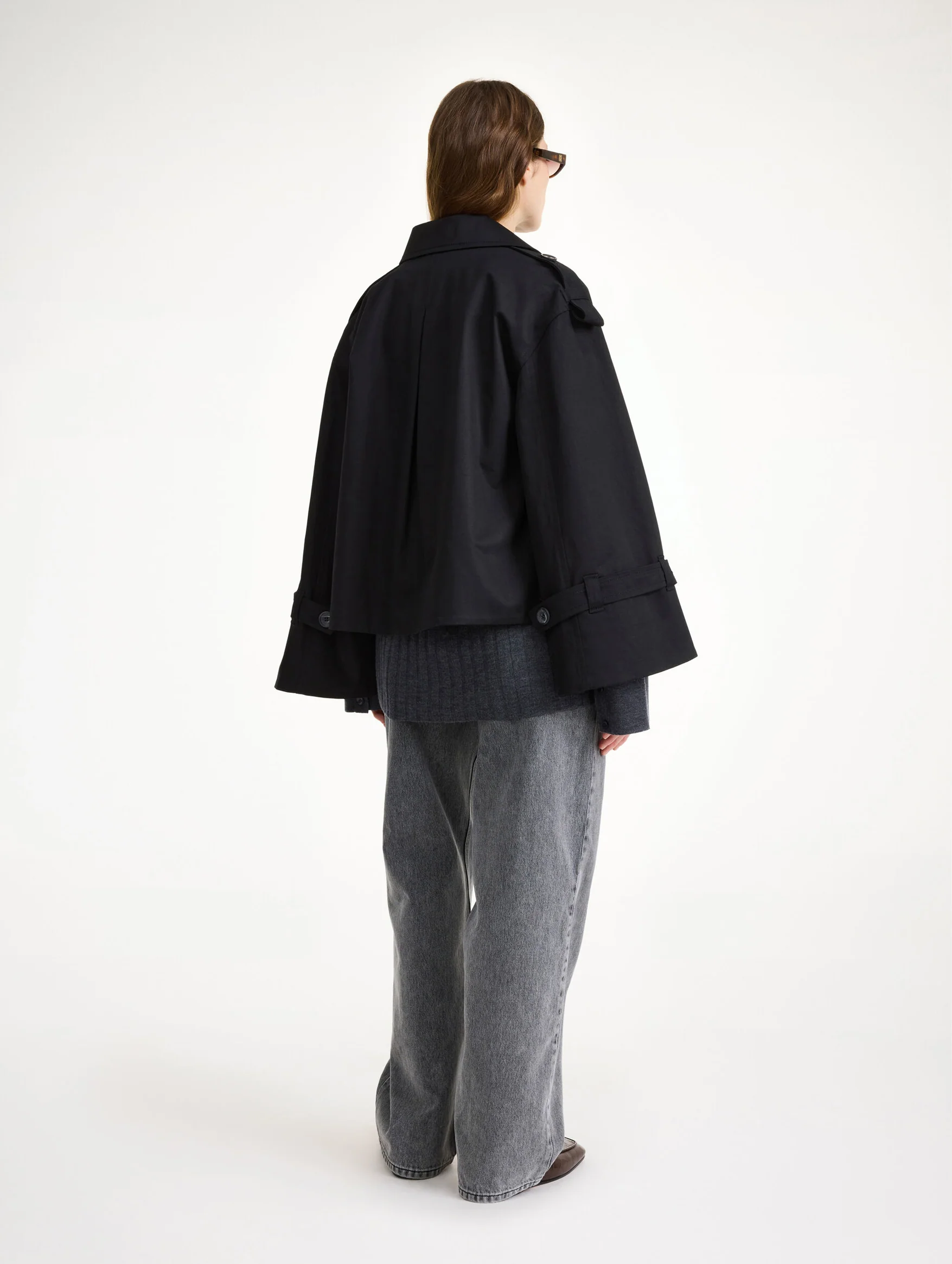 Alisandra Trench Jacket in Black - Image 3