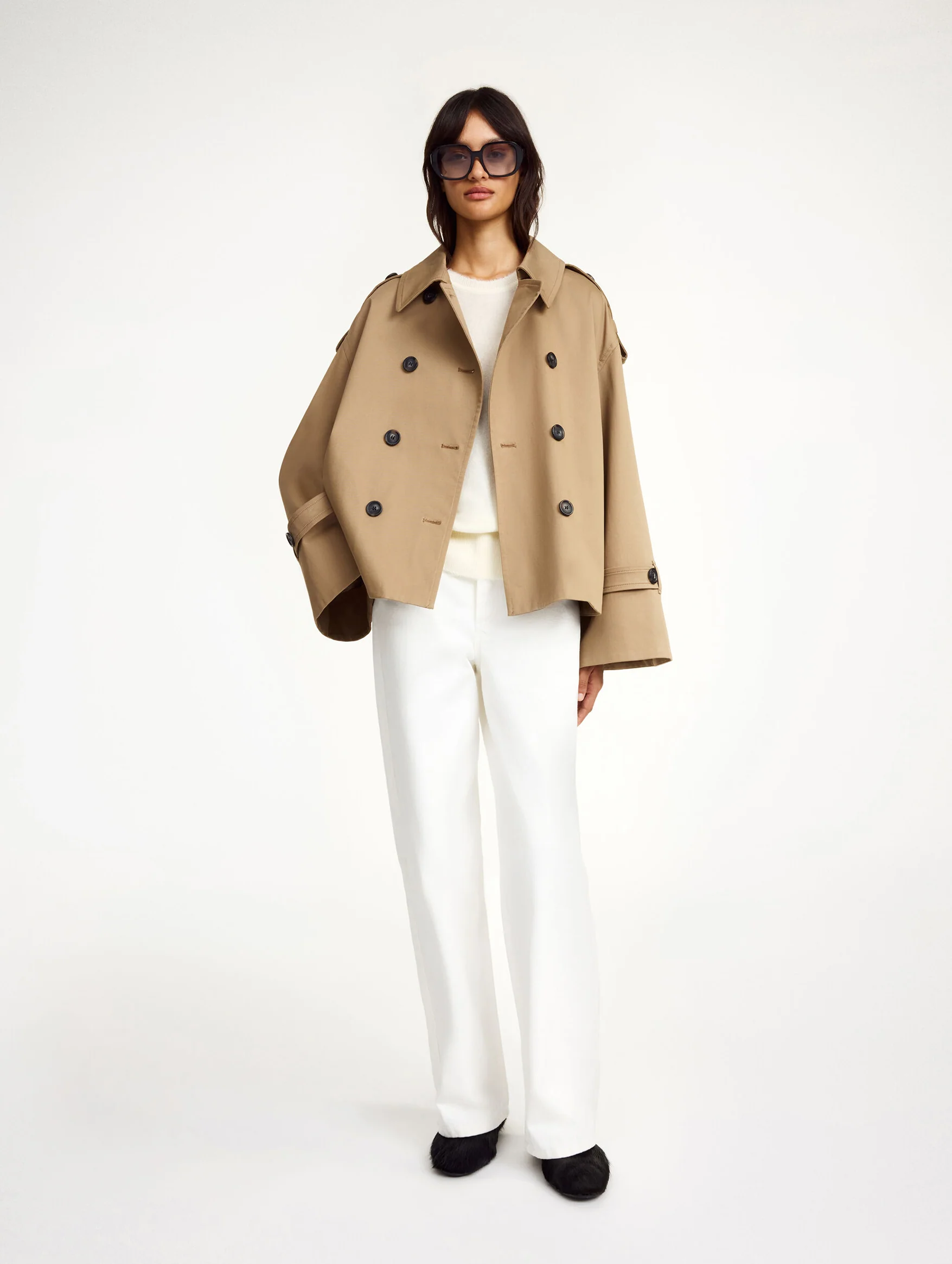 Alisandra Trench Jacket in Fossil - Image 3