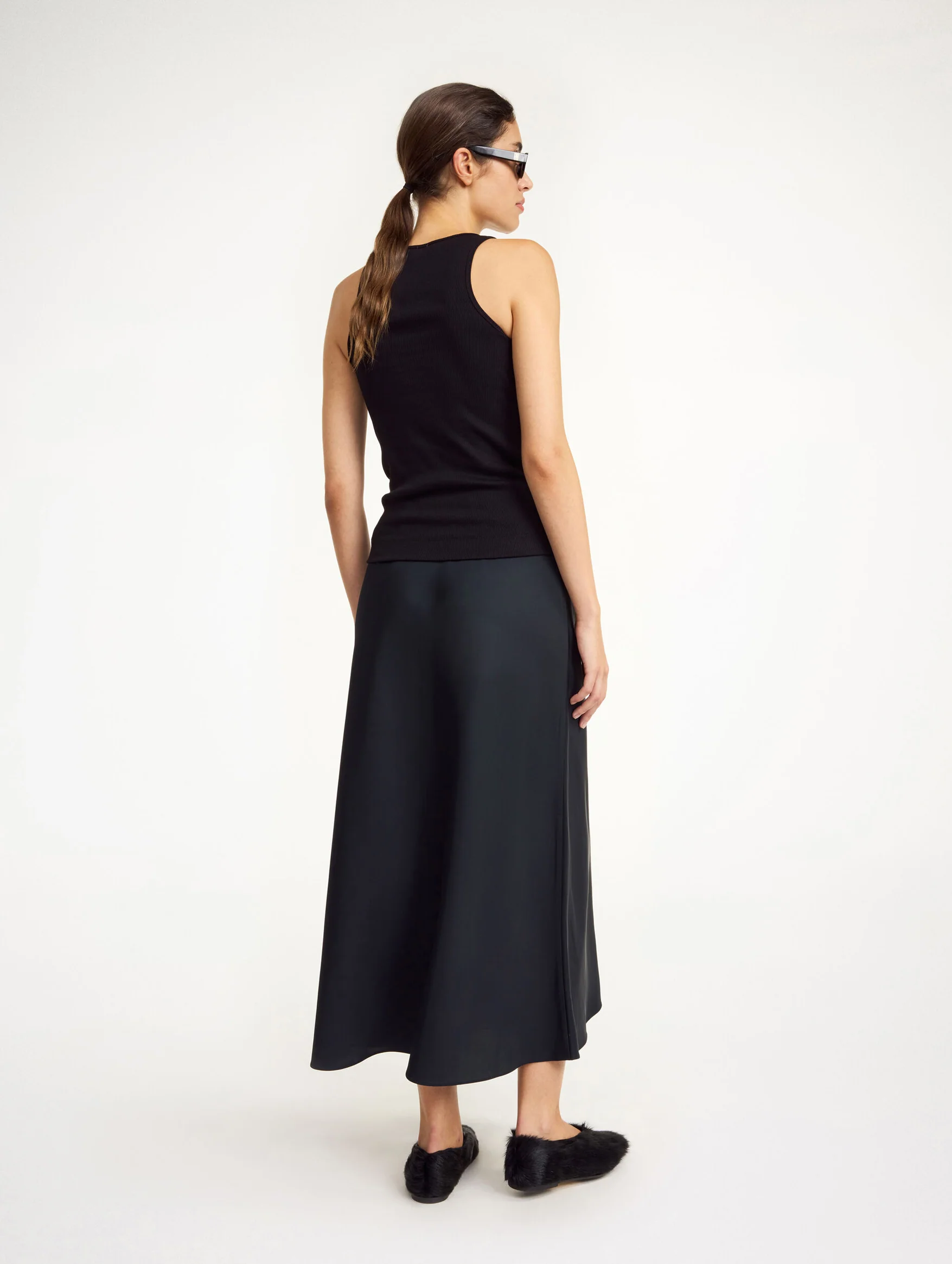 Amani Organic Cotton Tank Top in Black - Image 3