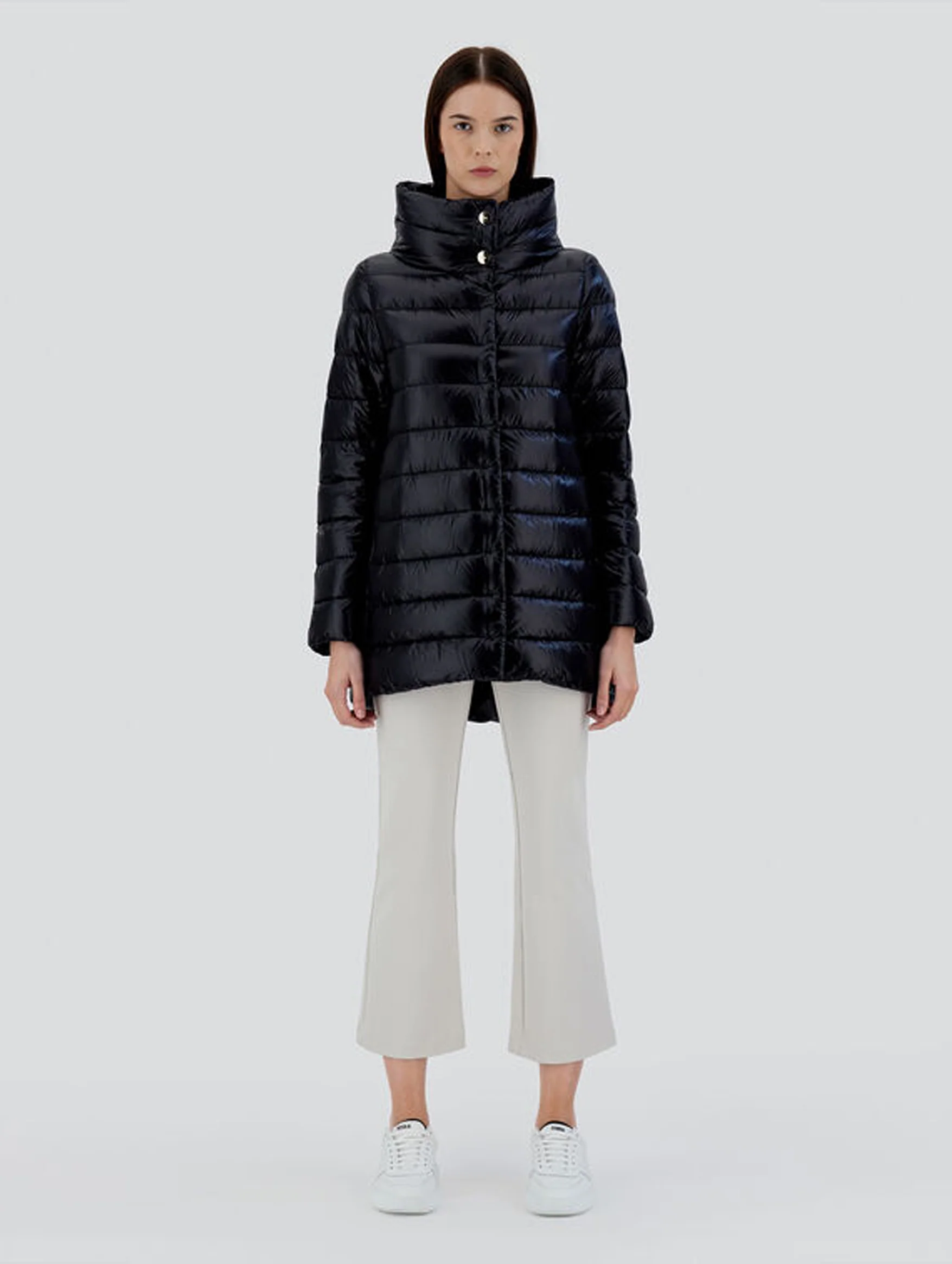 Amelia Ultralight Puffer Jacket in Black - Image 3