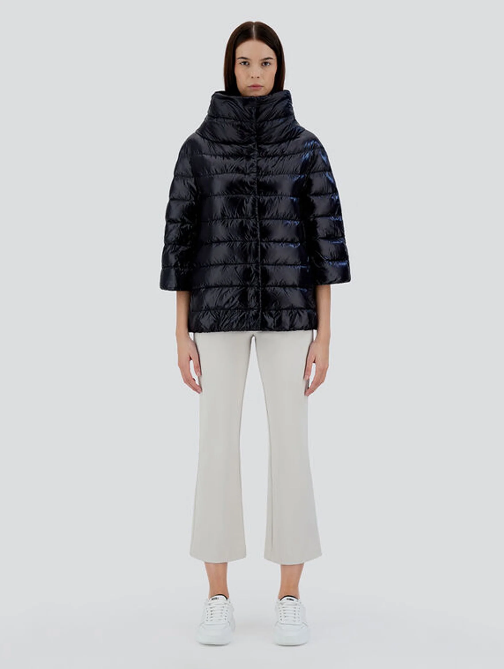 Aminta Ultralight Puffer Jacket in Black - Image 3