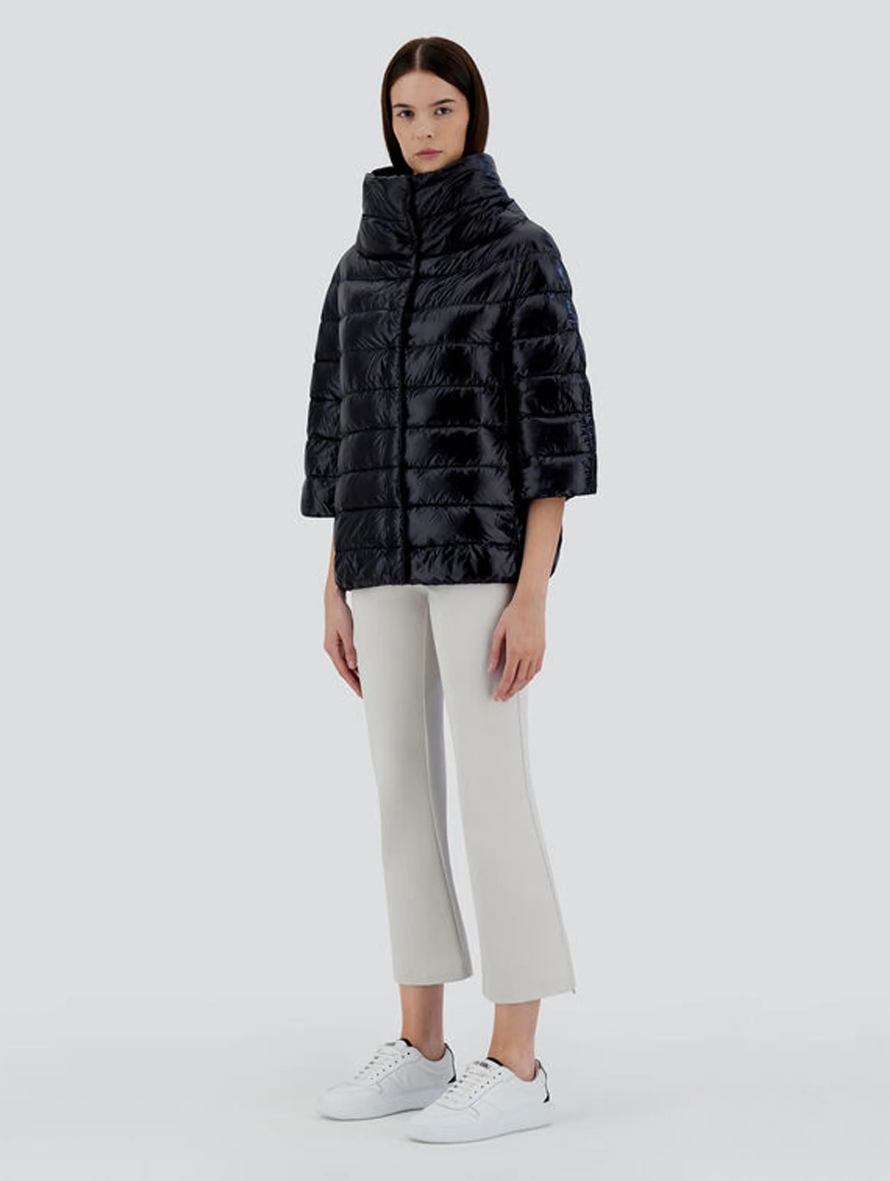 Aminta Ultralight Puffer Jacket in Black - Image 4