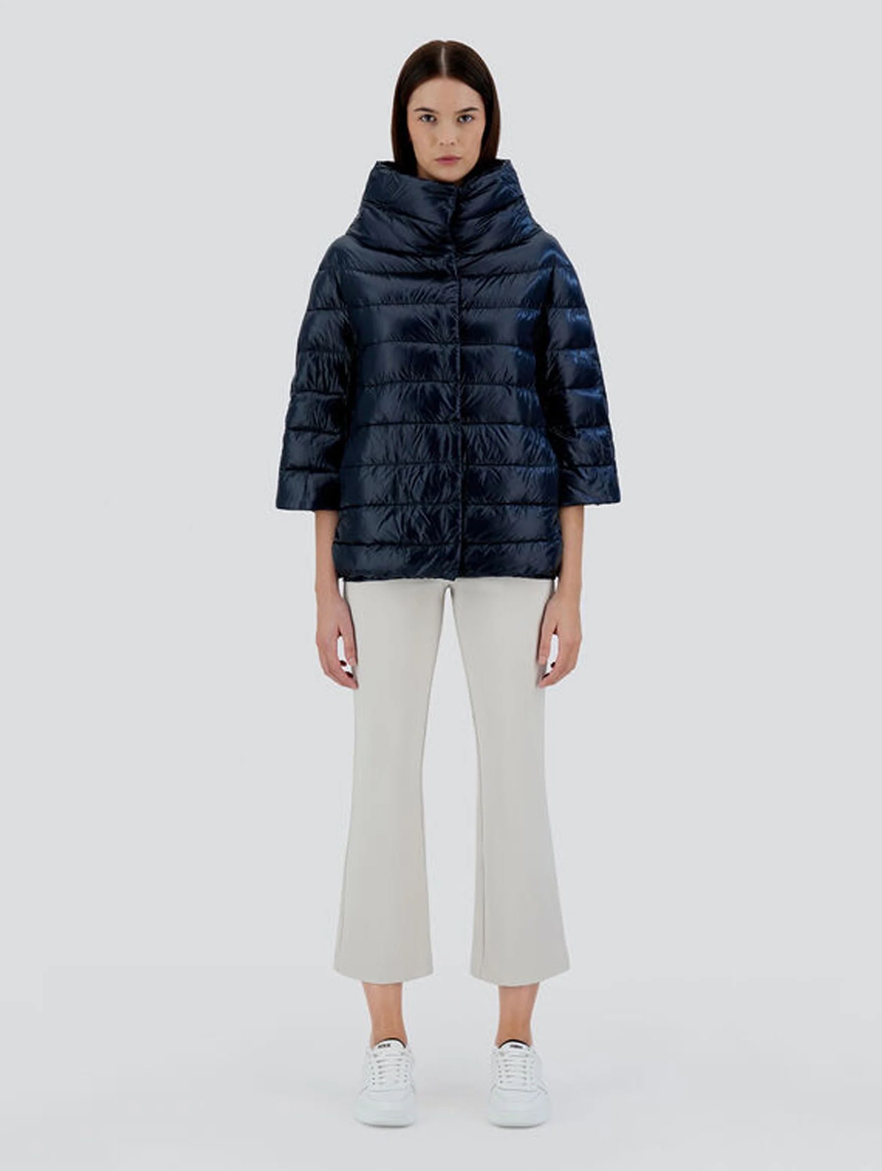 Aminta Ultralight Puffer Jacket in Blue Navy - Image 3