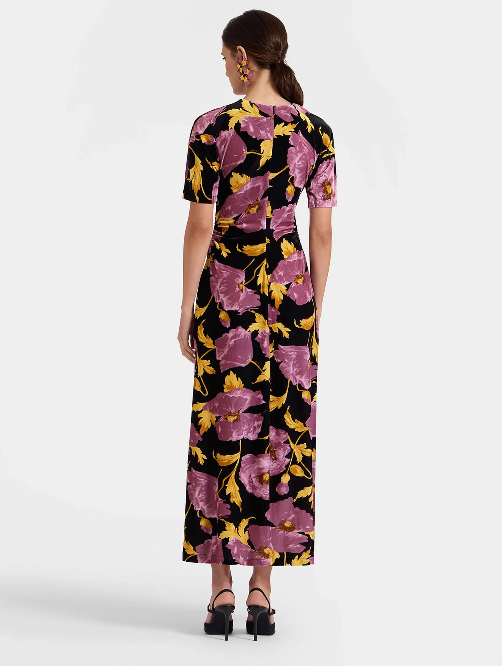 Angelica Stretch Velvet Dress In Sylph - Image 3