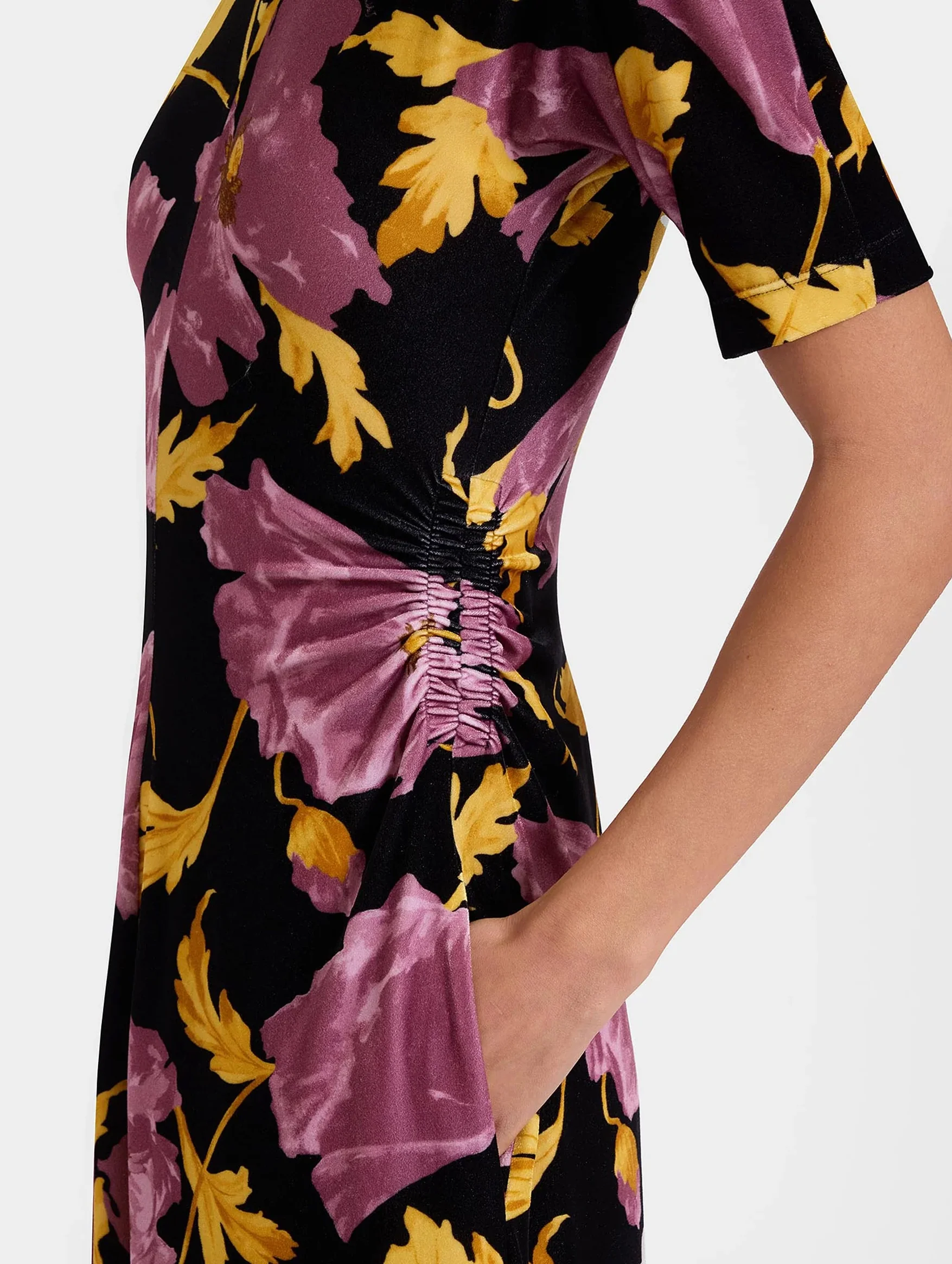 Angelica Stretch Velvet Dress In Sylph - Image 4