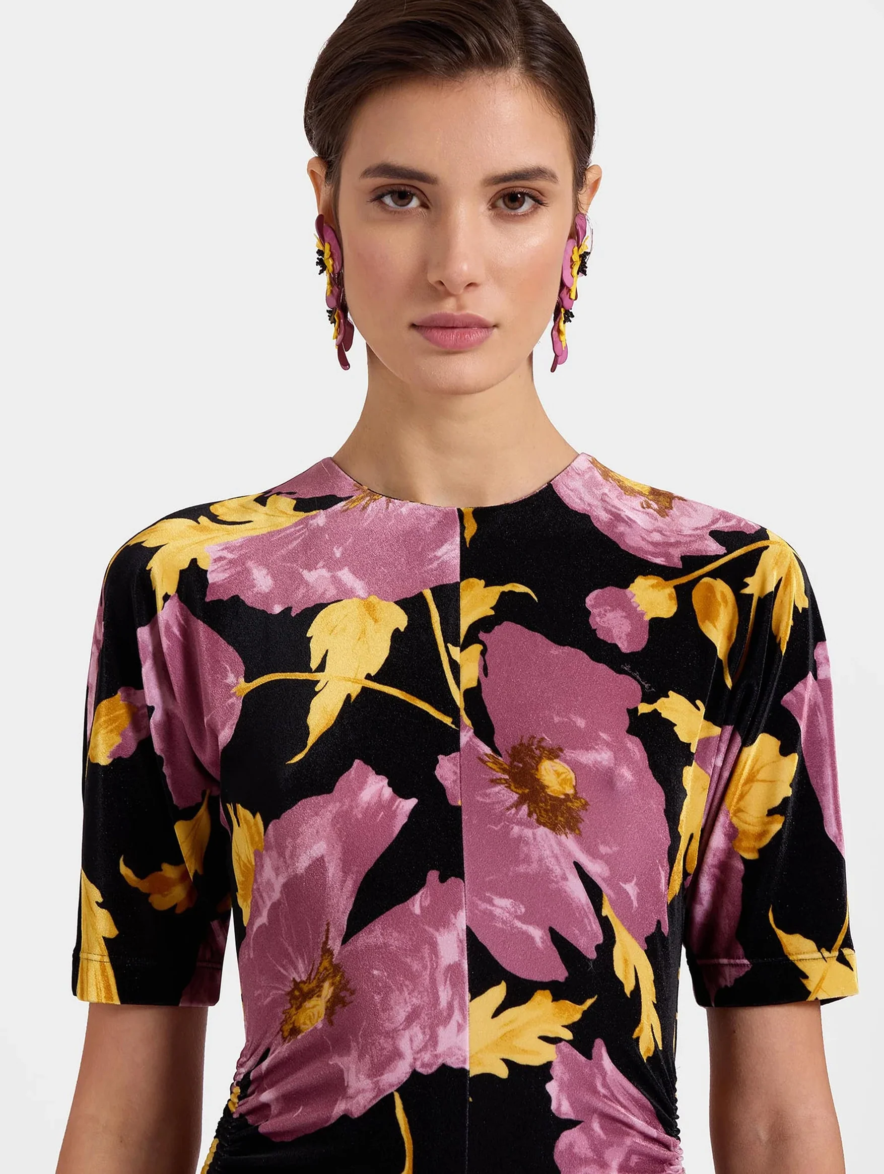 Angelica Stretch Velvet Dress In Sylph - Image 5