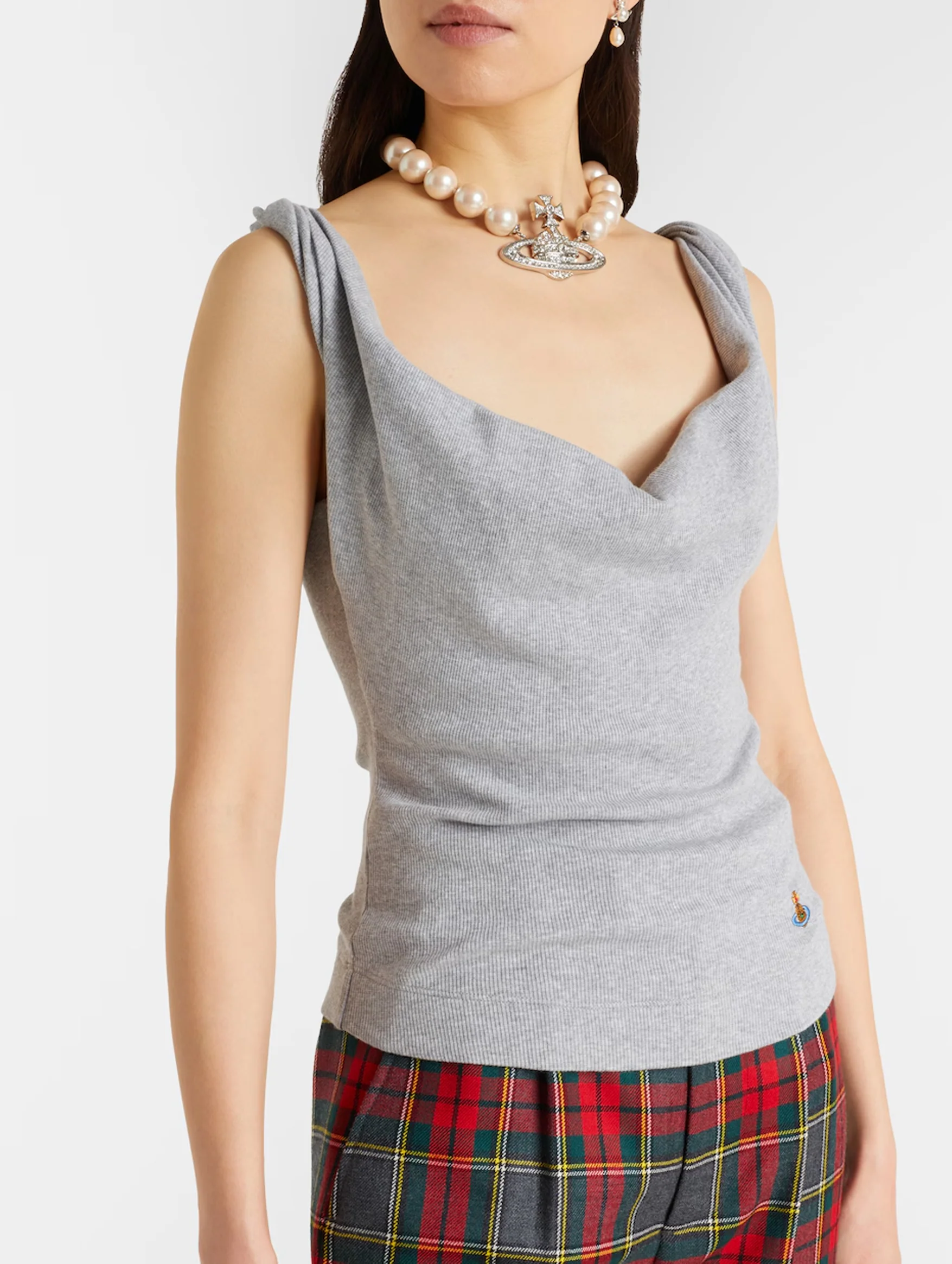 Anna Top in Grey Melange - Image 3