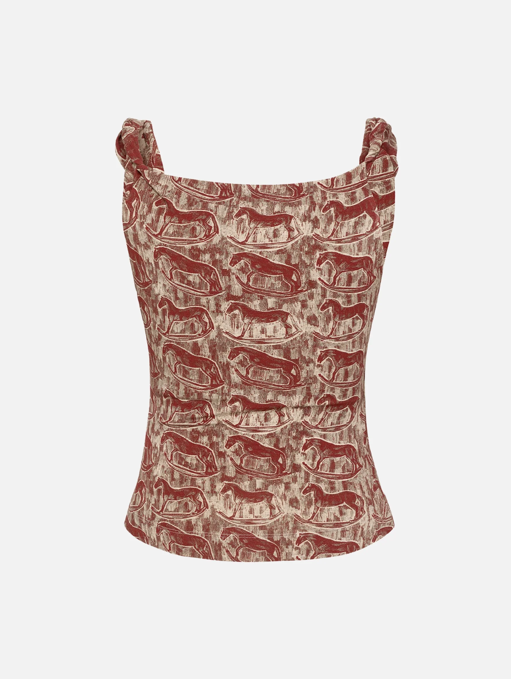 Anna Top in Red Rocking Horses - Image 4