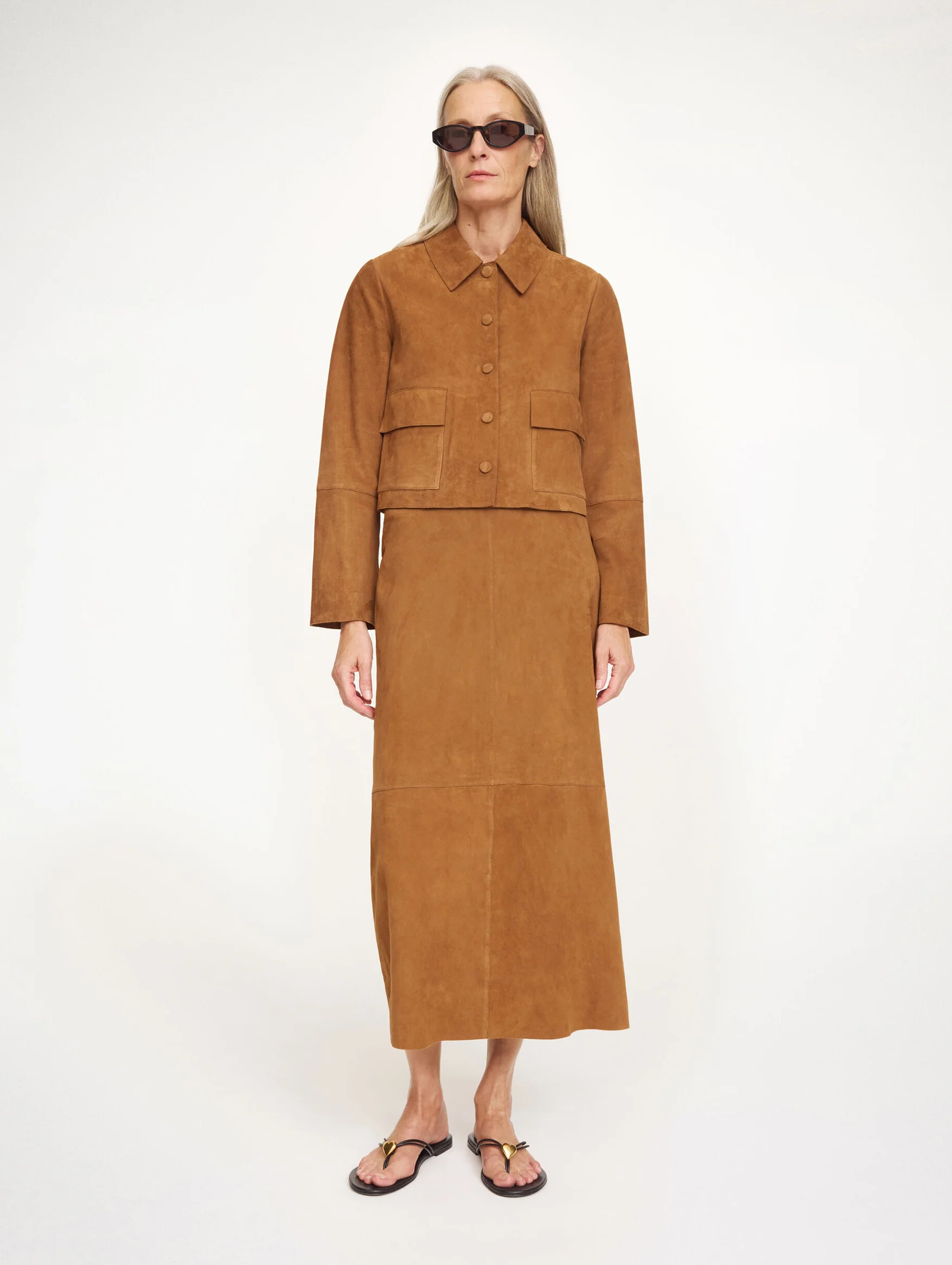 Annie Suede Jacket in Rusty Sand - Image 2