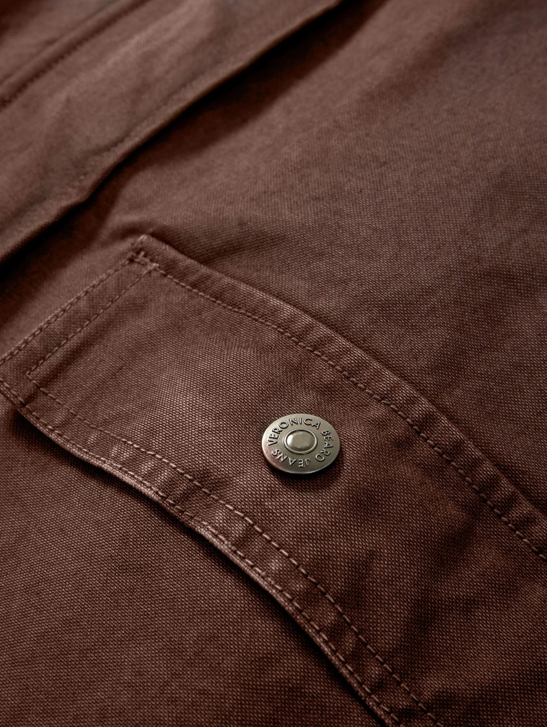 Arlo Canvas Chore Jacket in Dark Umber - Image 4