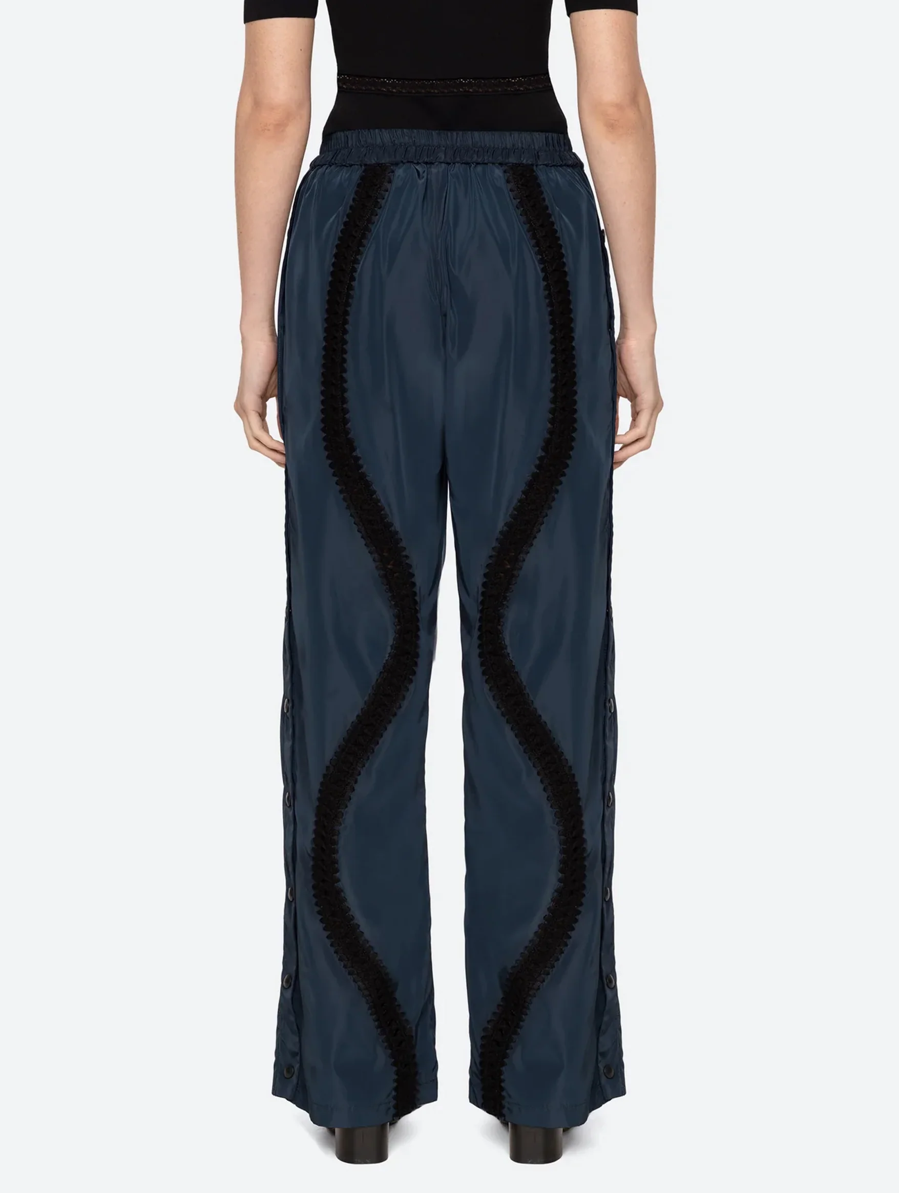 Averie Windbreaker Track Pants in Navy - Image 5