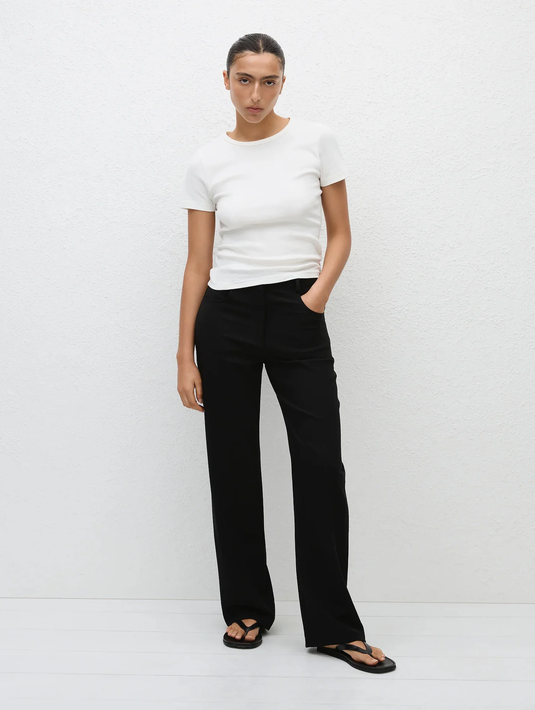 Baby Cotton Tee in Chalk - Image 2