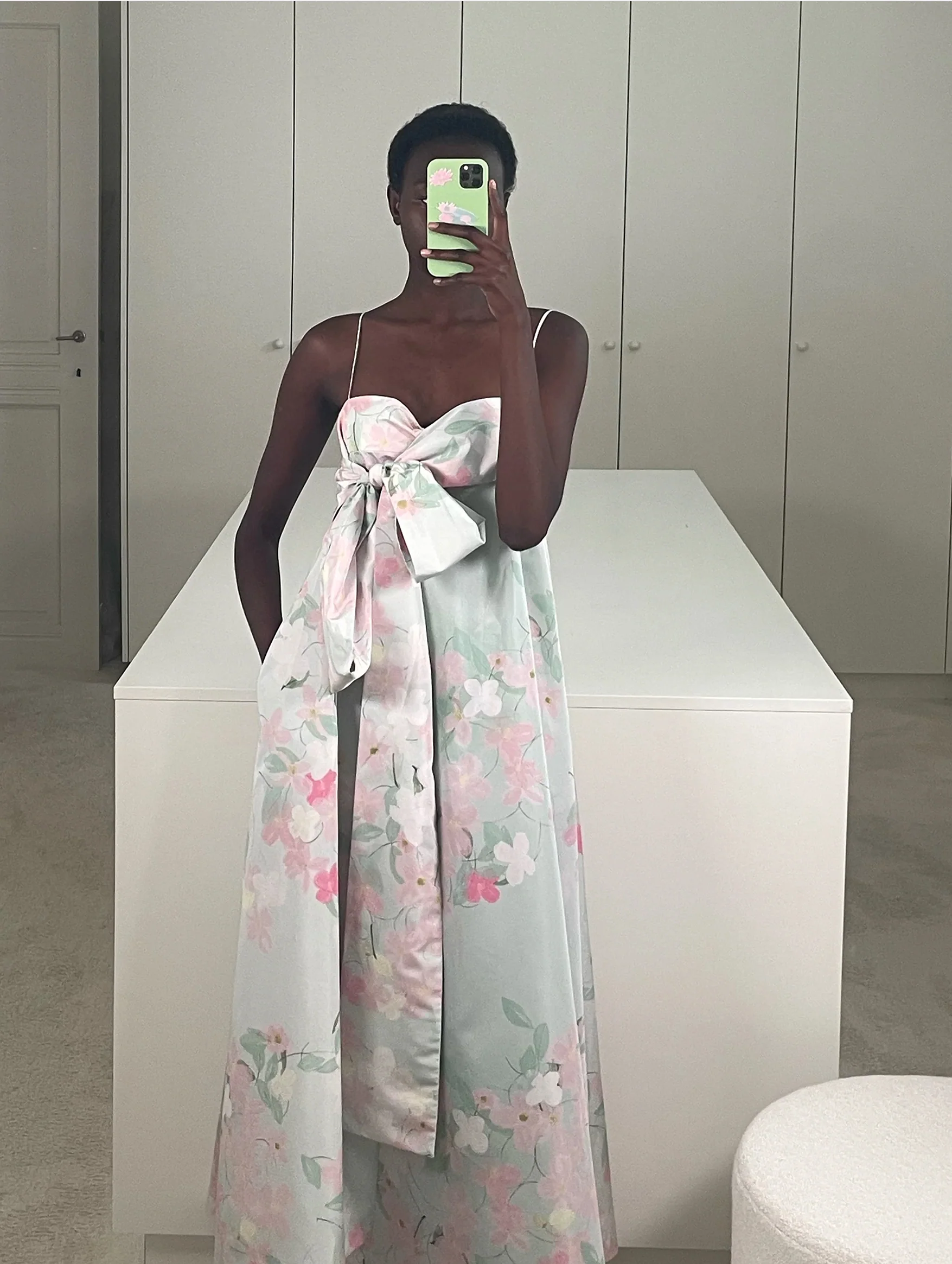 Bailey Dress in Clematis Montana Mint - Image 3