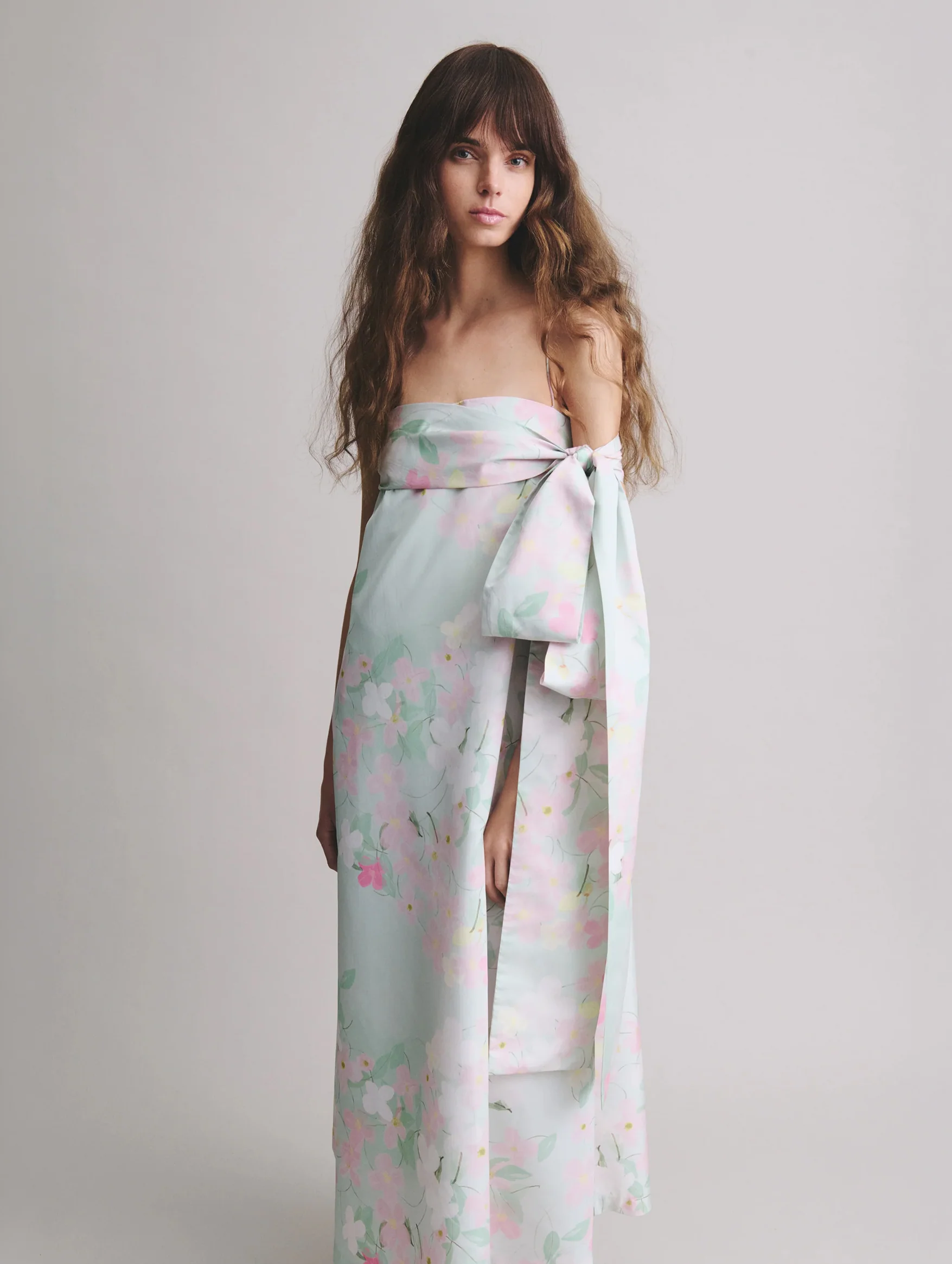Bailey Dress in Clematis Montana Mint - Image 4