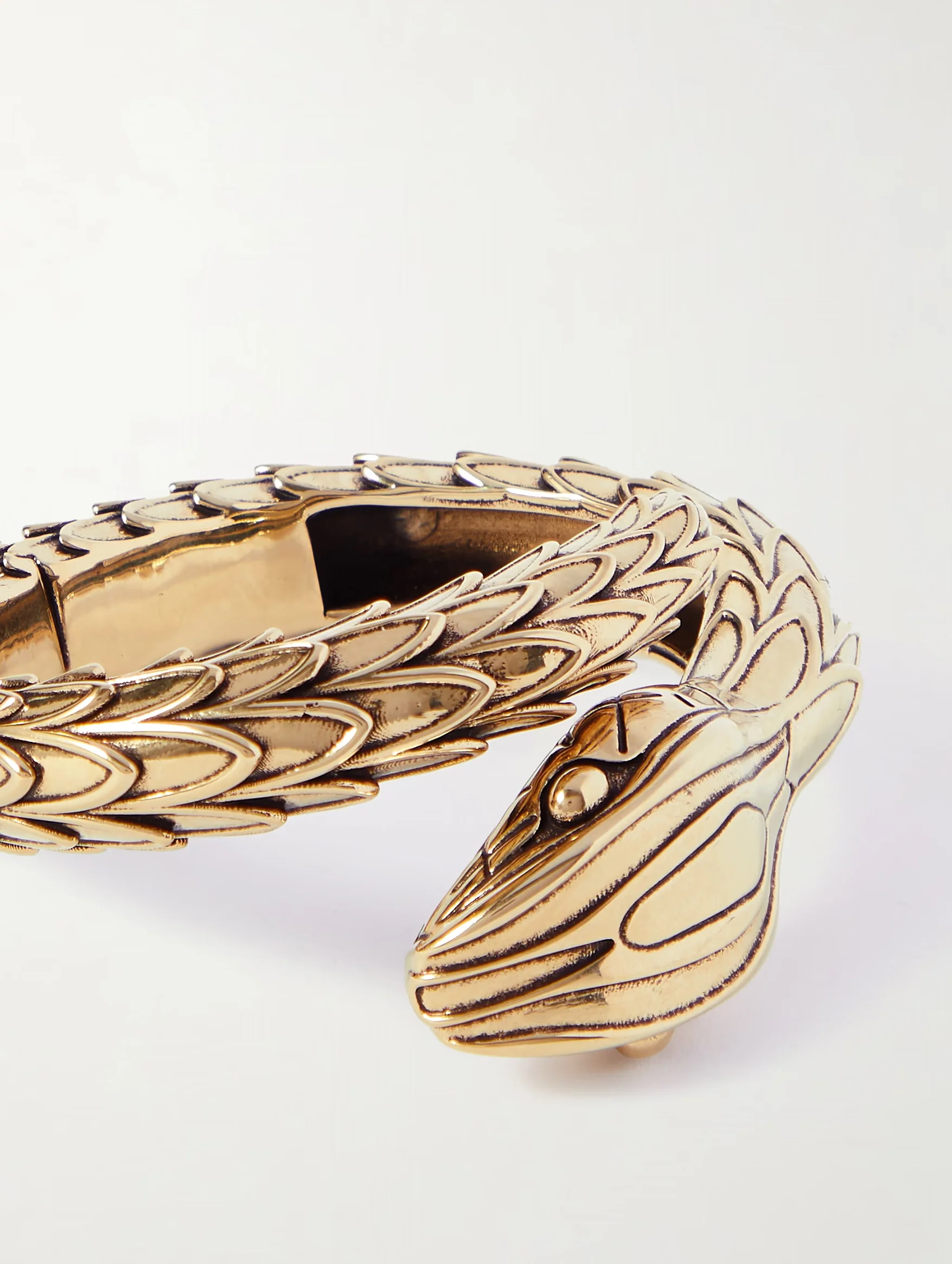 The Chloé Snake Bracelet in Vintage Gold - Image 4