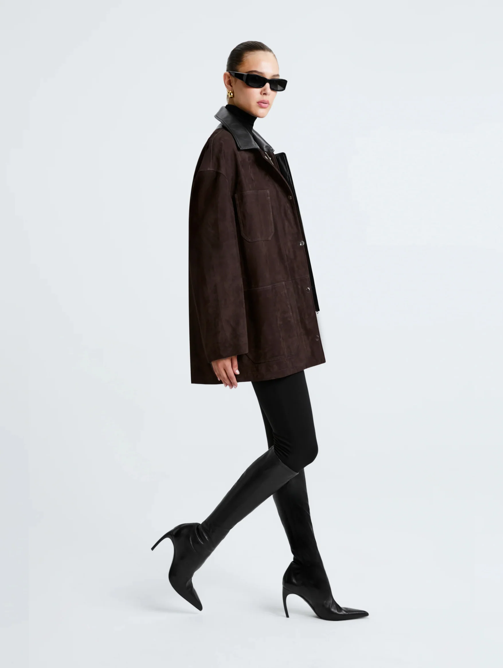 Barn Suede Jacket in Mocha - Image 3