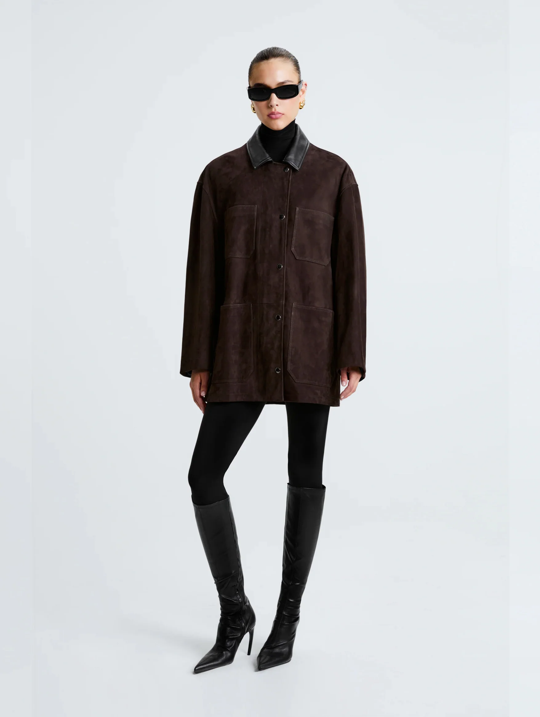 Barn Suede Jacket in Mocha - Image 4