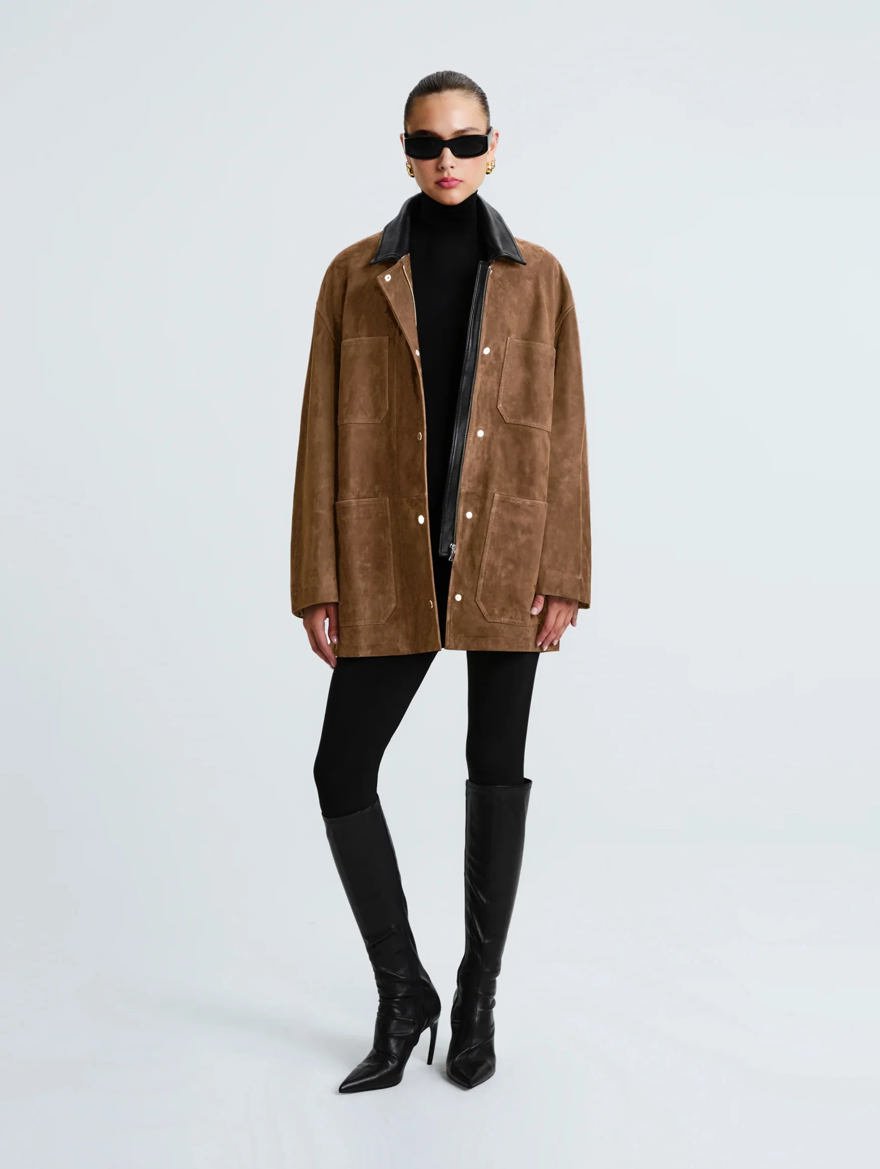 Barn Suede Jacket in Tobacco - Image 2