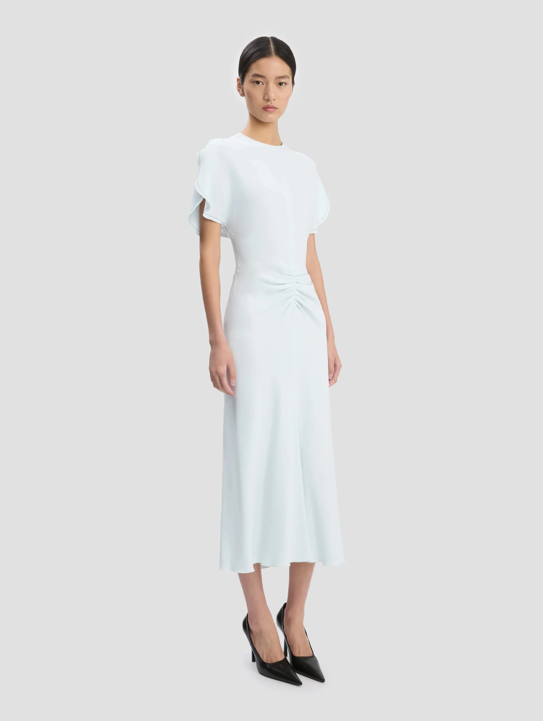 Bela Midi Dress In Glacial Blue - Image 3