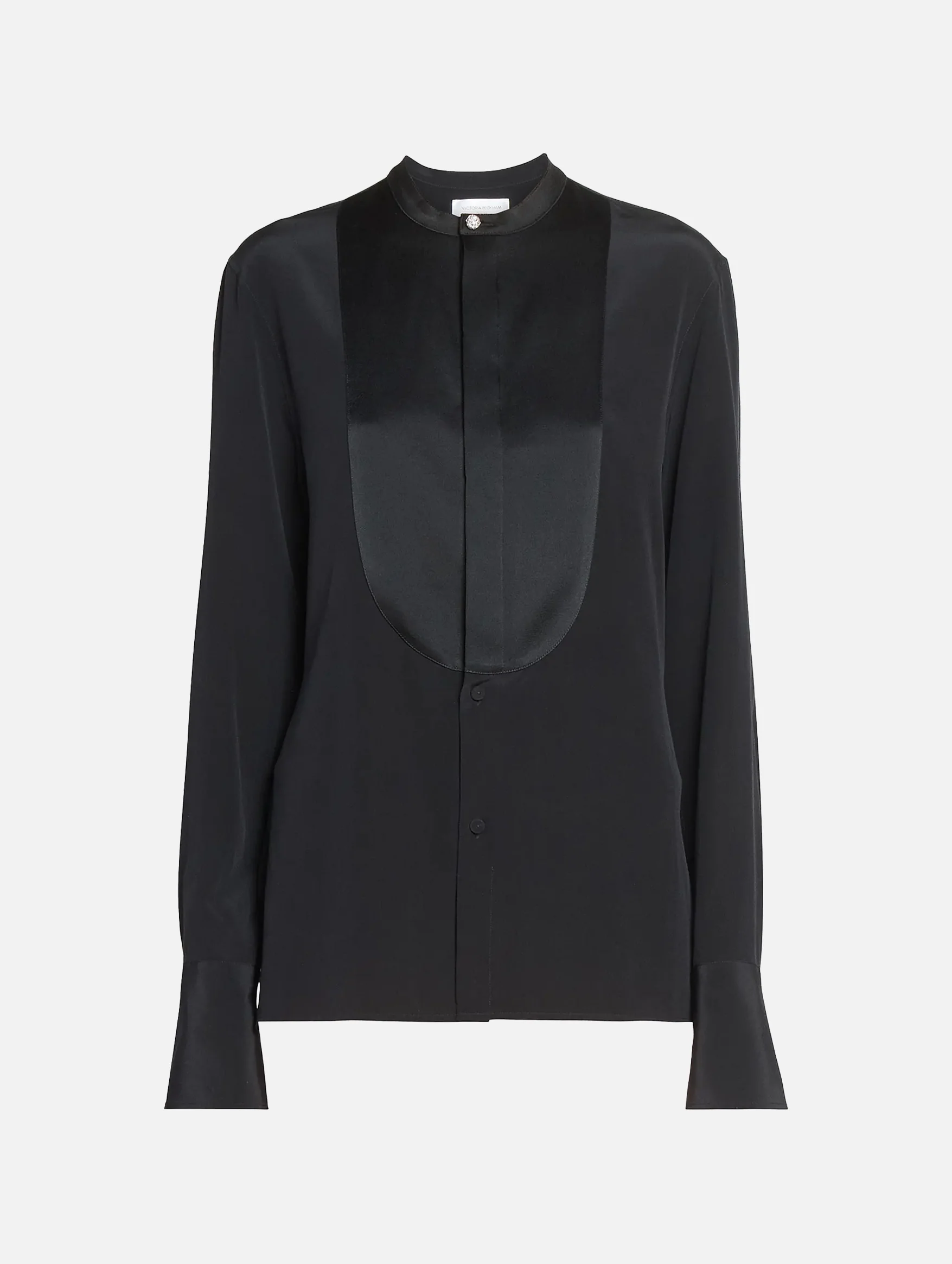 Bib Detail Blouse in Black