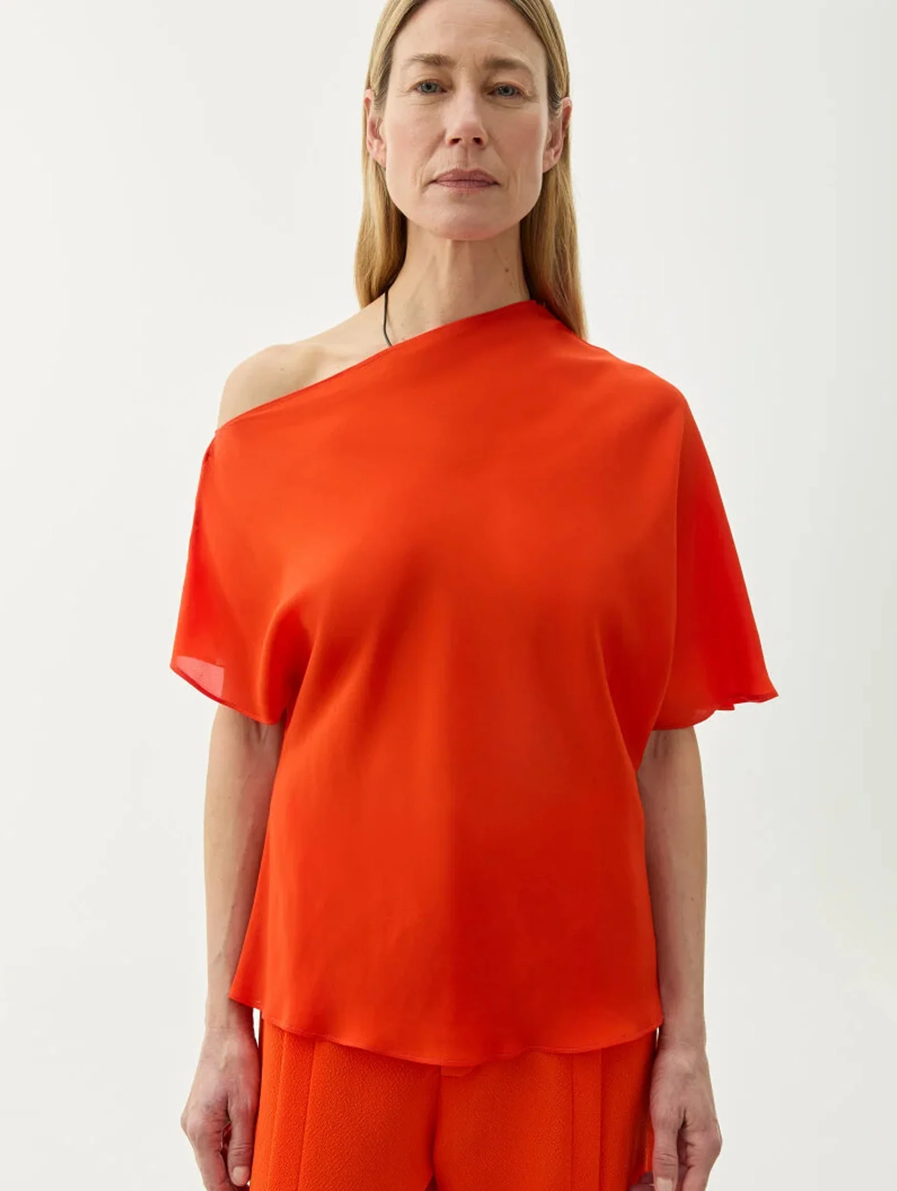 Bono Drape Blouse in Red - Image 4