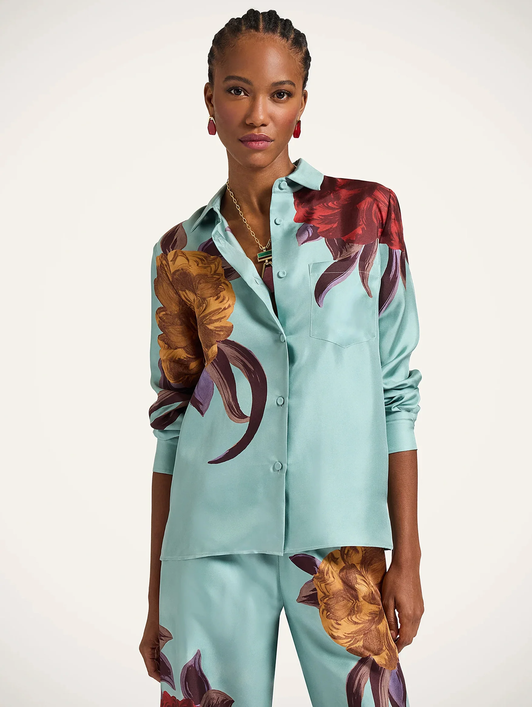 Boy Shirt in Peony Placée - Image 4