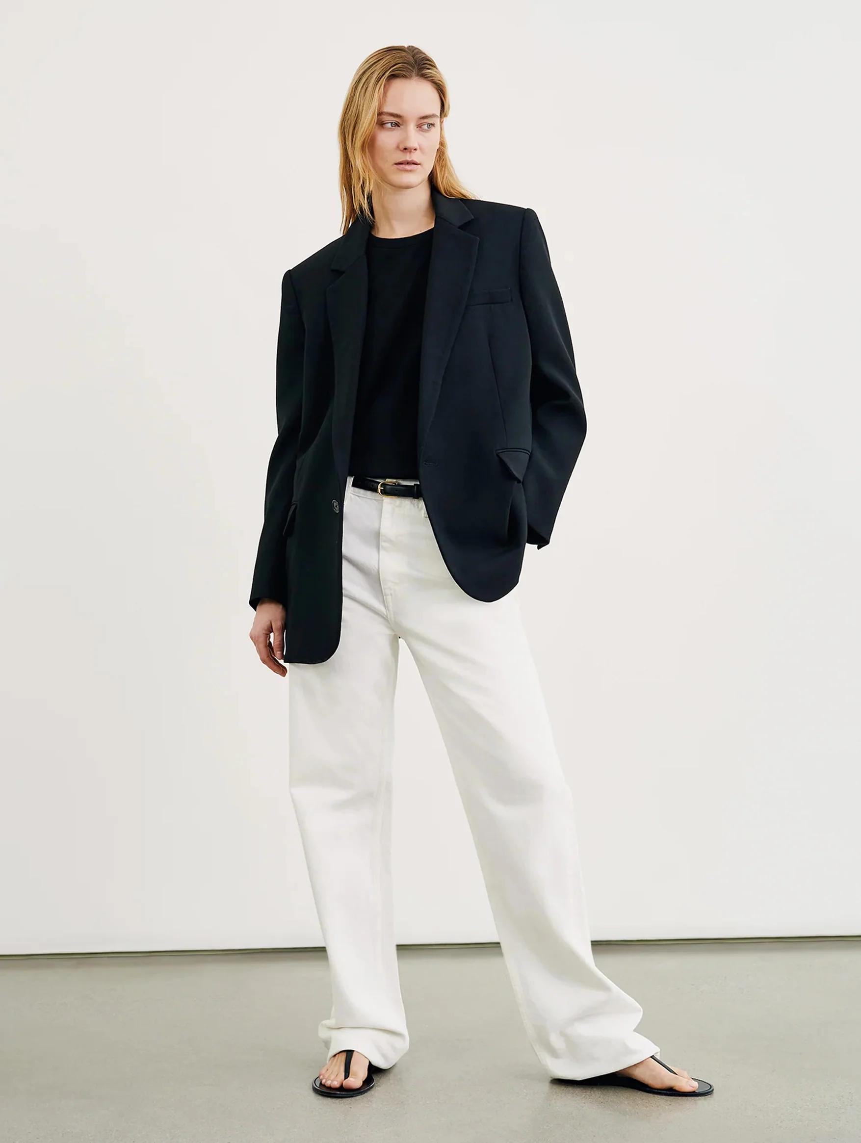 Brady Cotton Tee in Washed Black - Image 3