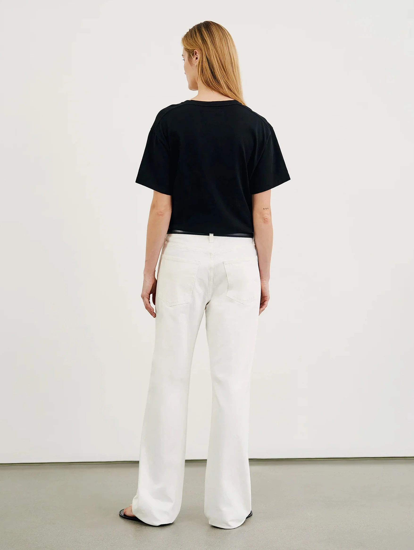 Brady Cotton Tee in Washed Black - Image 4