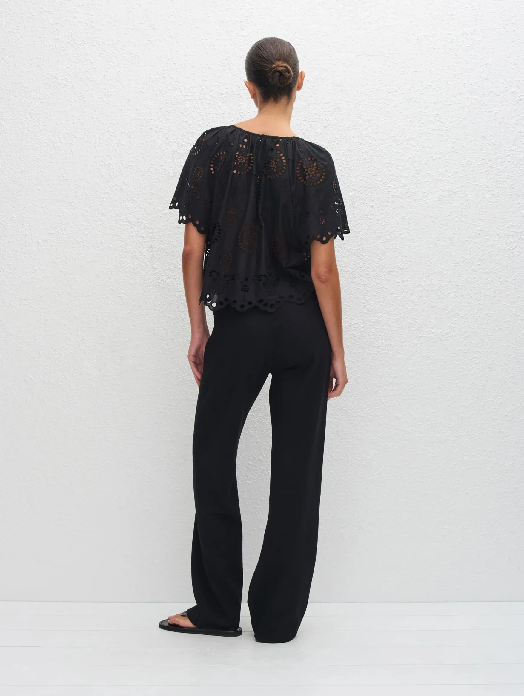 Broderie Blouse in Black - Image 5