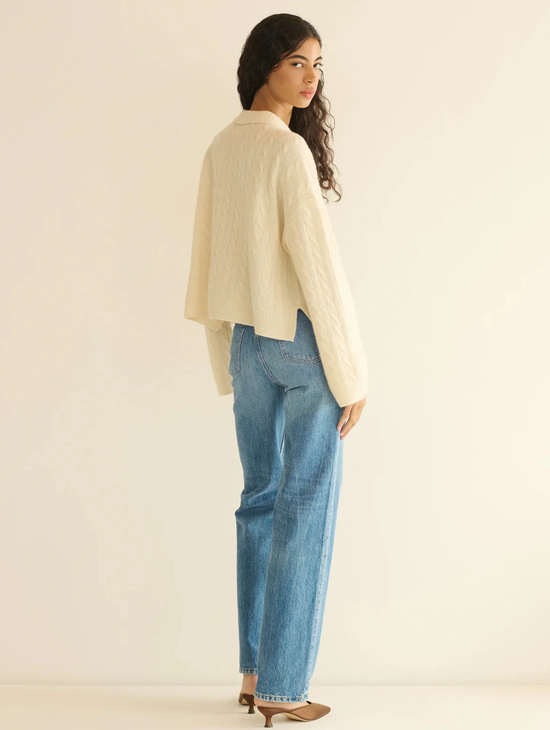 Cambridge Cashmere Sweater in Magnolia - Image 6