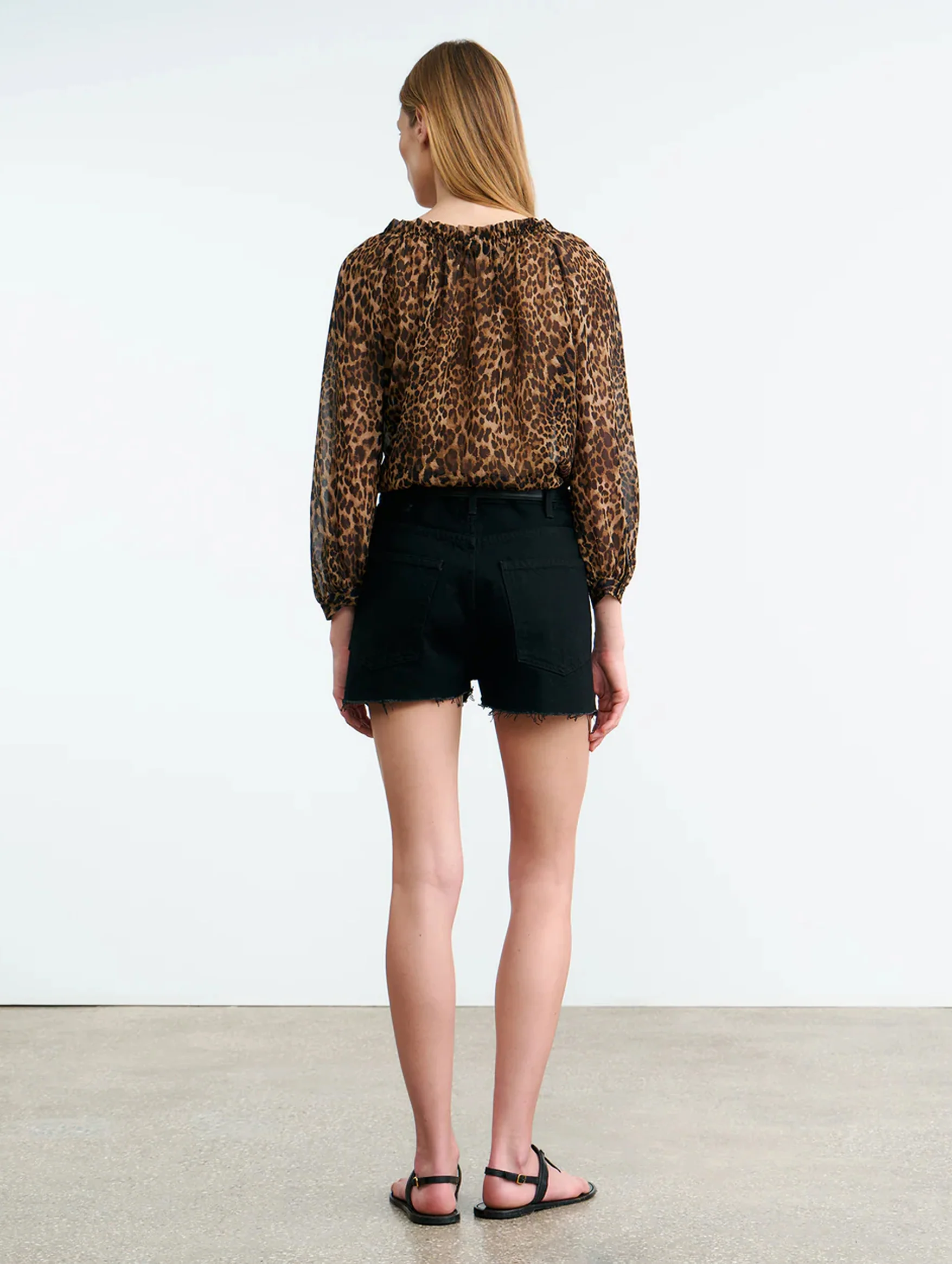 Carley Silk Blouse in Vintage Leopard - Image 5