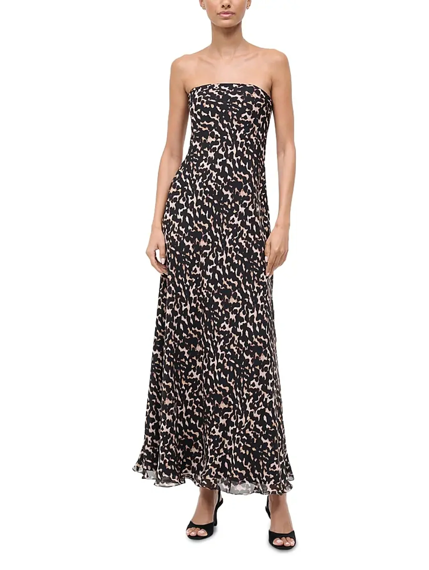 Cassie Silk Dress in Tortoise - Image 2