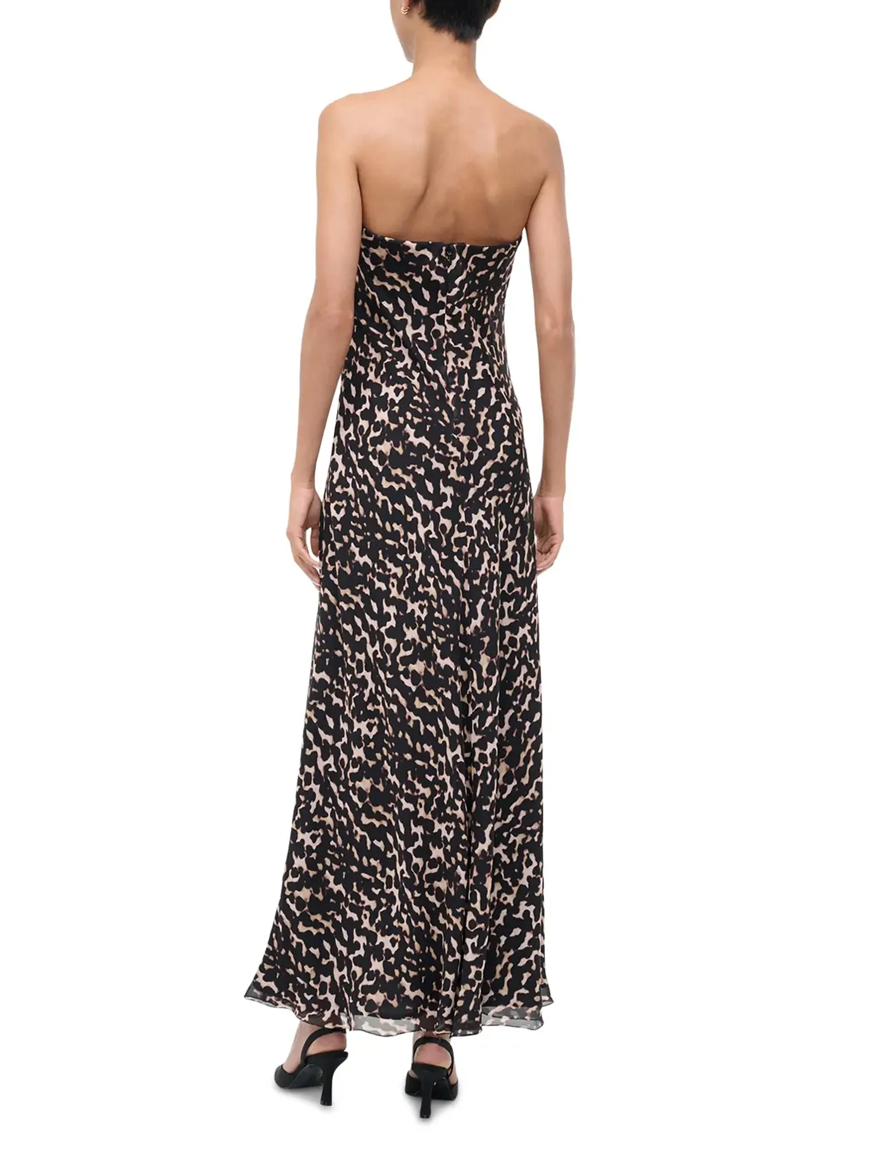 Cassie Silk Dress in Tortoise - Image 4